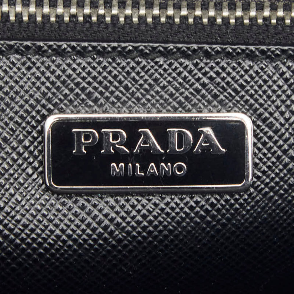 Prada Black Leather Handbag Shoulder Bag (Pre-Owned)