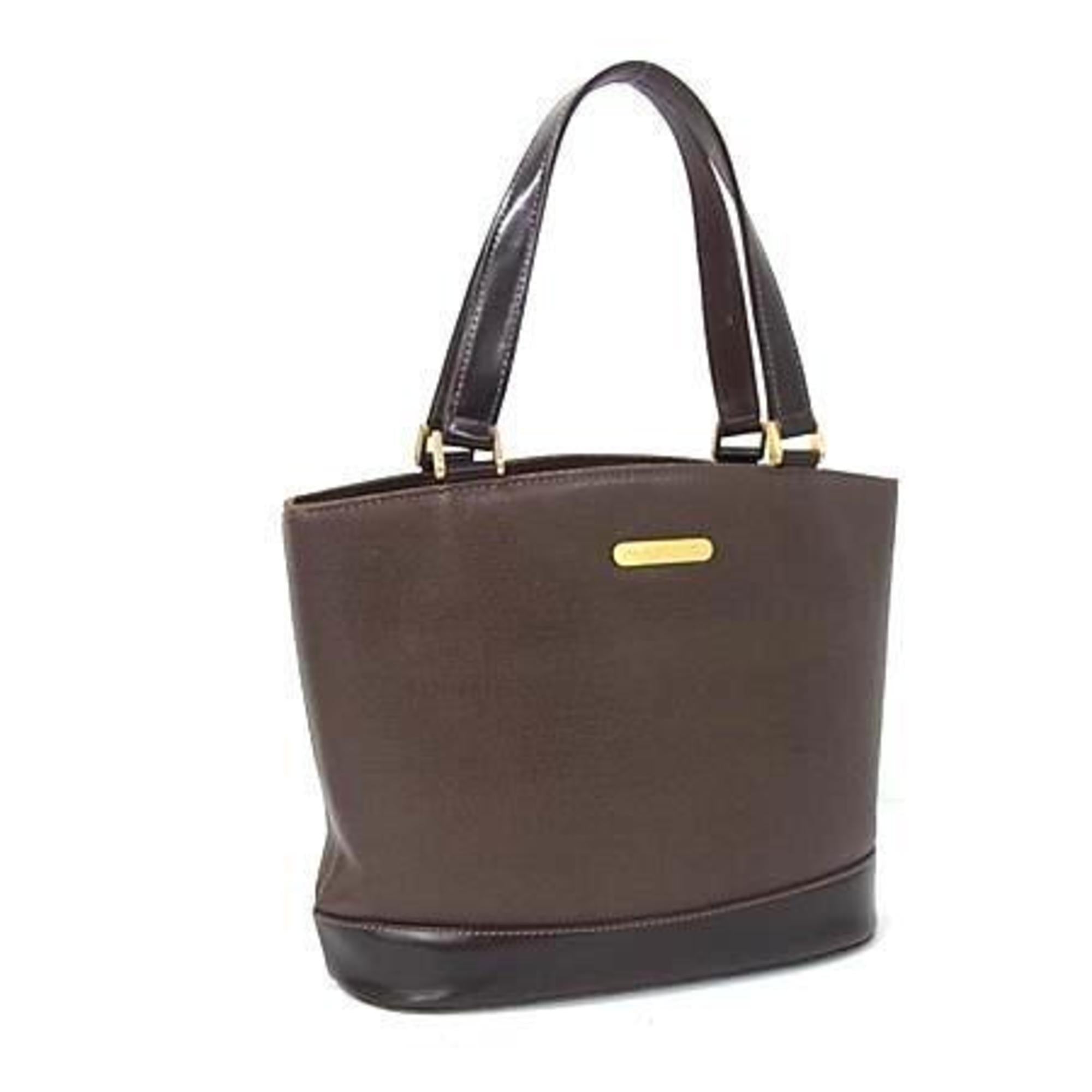 Burberry Brown Leather Handbag Tote Bag (Pre-Owned)