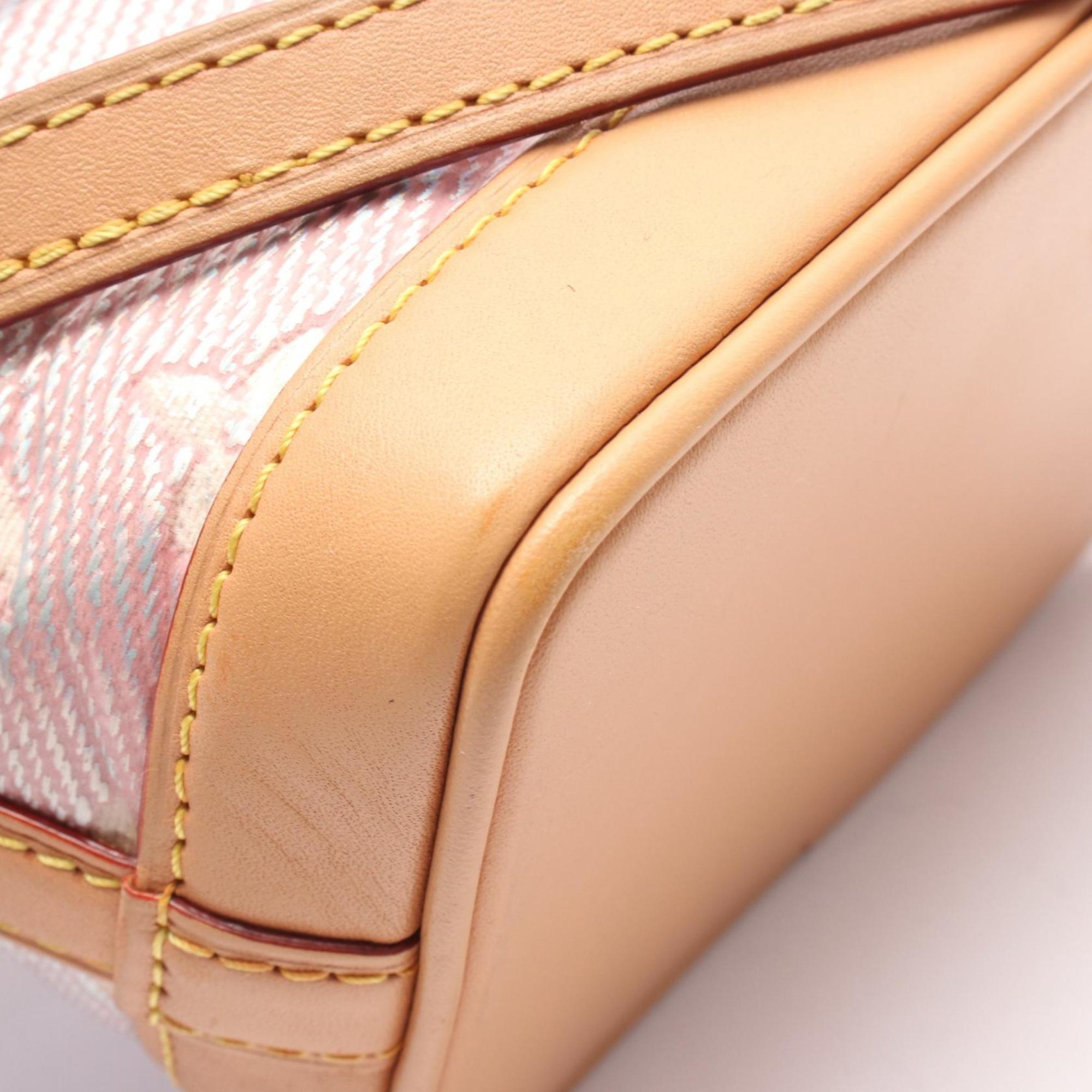 Louis Vuitton Brown Pink Monogram Leather Jacquard Handbag (Pre-Owned)