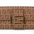 Fendi Zucca Beige Brown Zucca Long Wallet (Bi-Fold) (Pre-Owned)