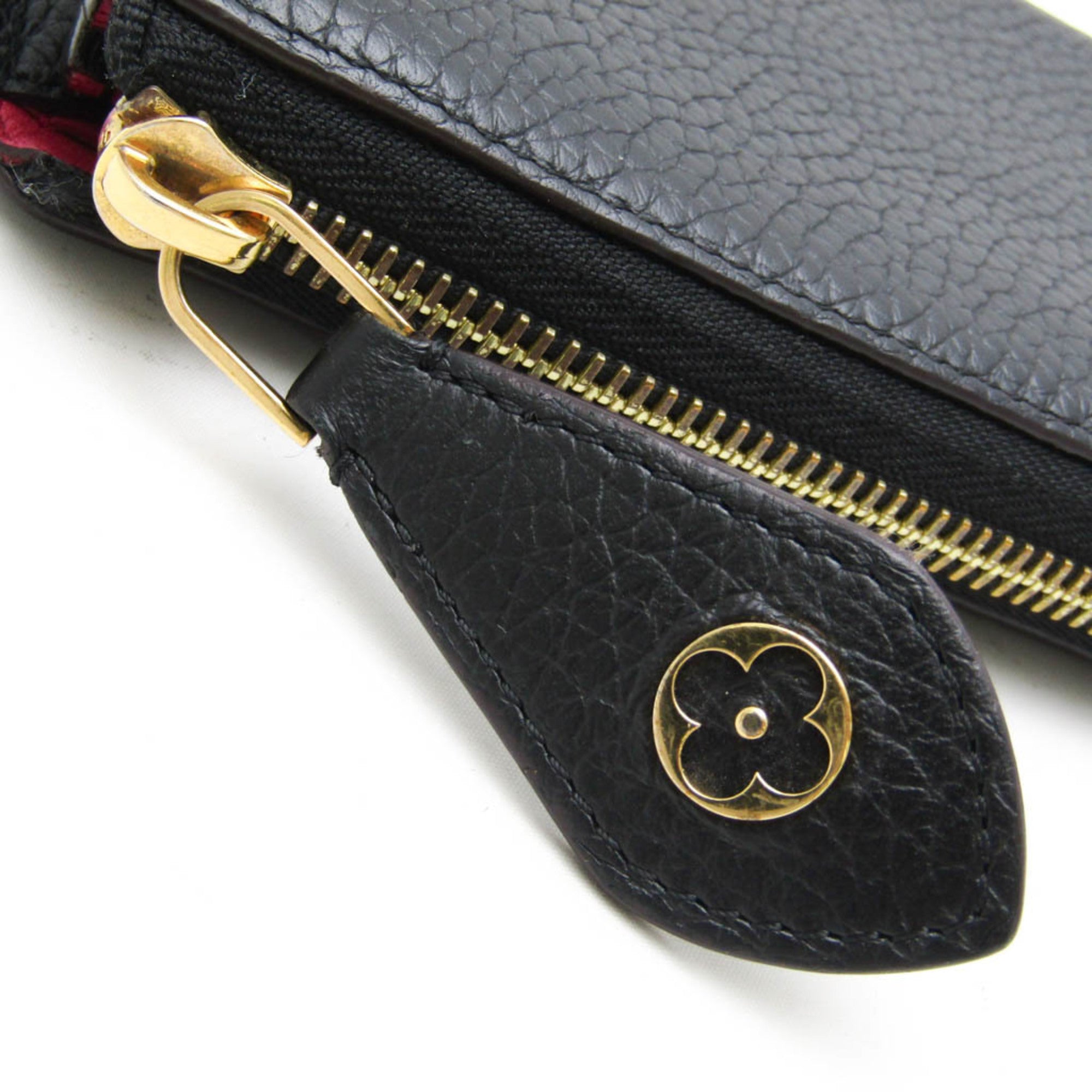 Louis Vuitton Taurillon Noir Leather Long Wallet (Bi-Fold) (Pre-Owned)