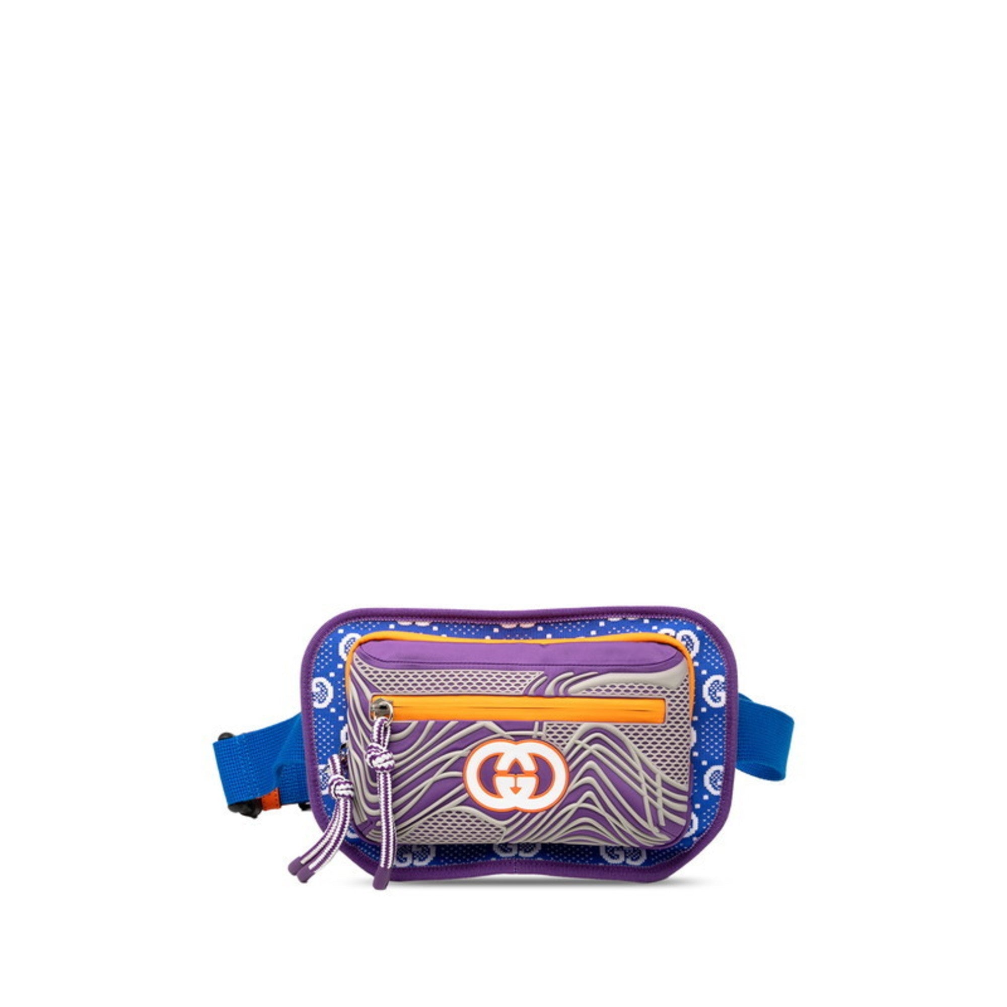Gucci Blue Orange Purple Nylon Rubber Sling Bag (Pre-Owned)