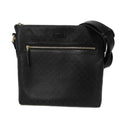 Gucci Diamante Black Leather Messenger Bag Shoulder Bag (Pre-Owned)