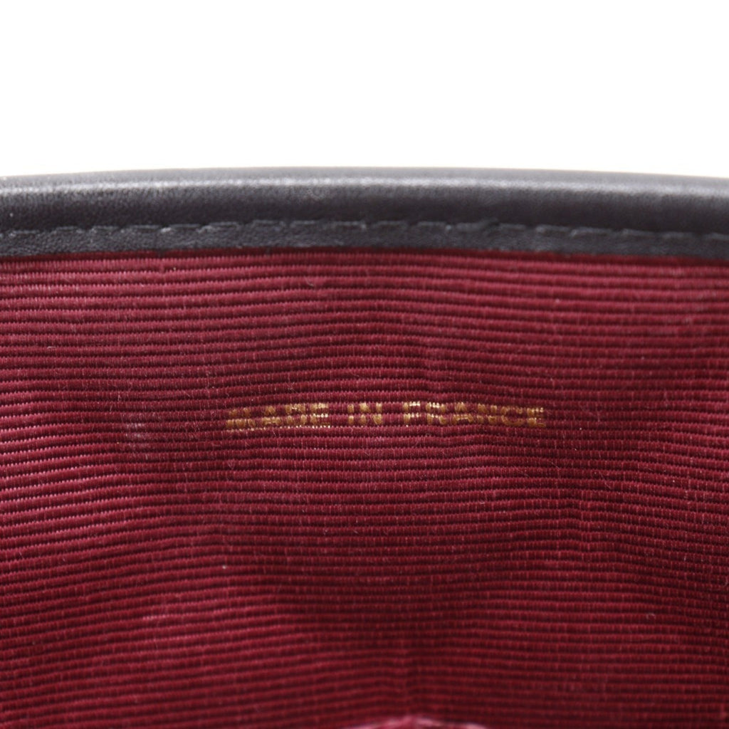 Chanel Black Leather Pochette Shoulder Bag (Pre-Owned)