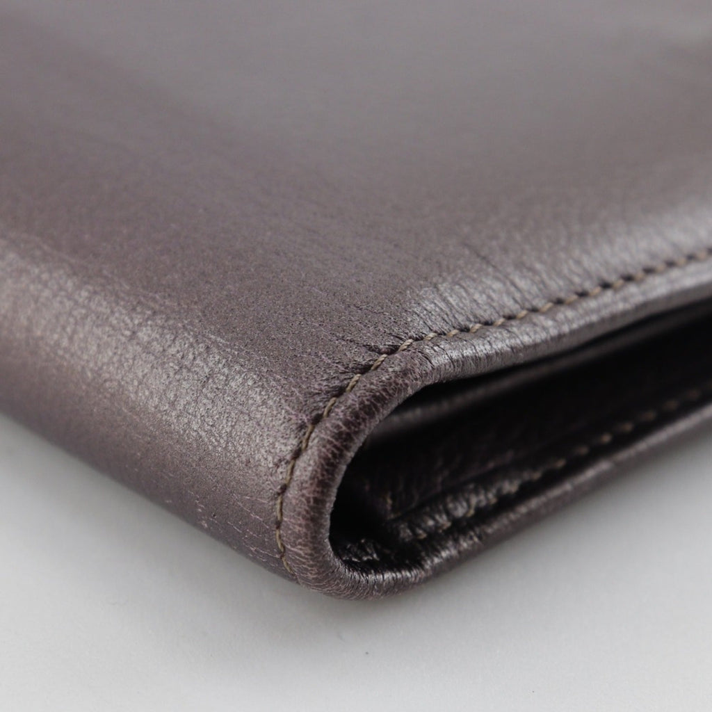 Chanel Metallic Purple Leather Long Wallet (Bi-Fold) (Pre-Owned)
