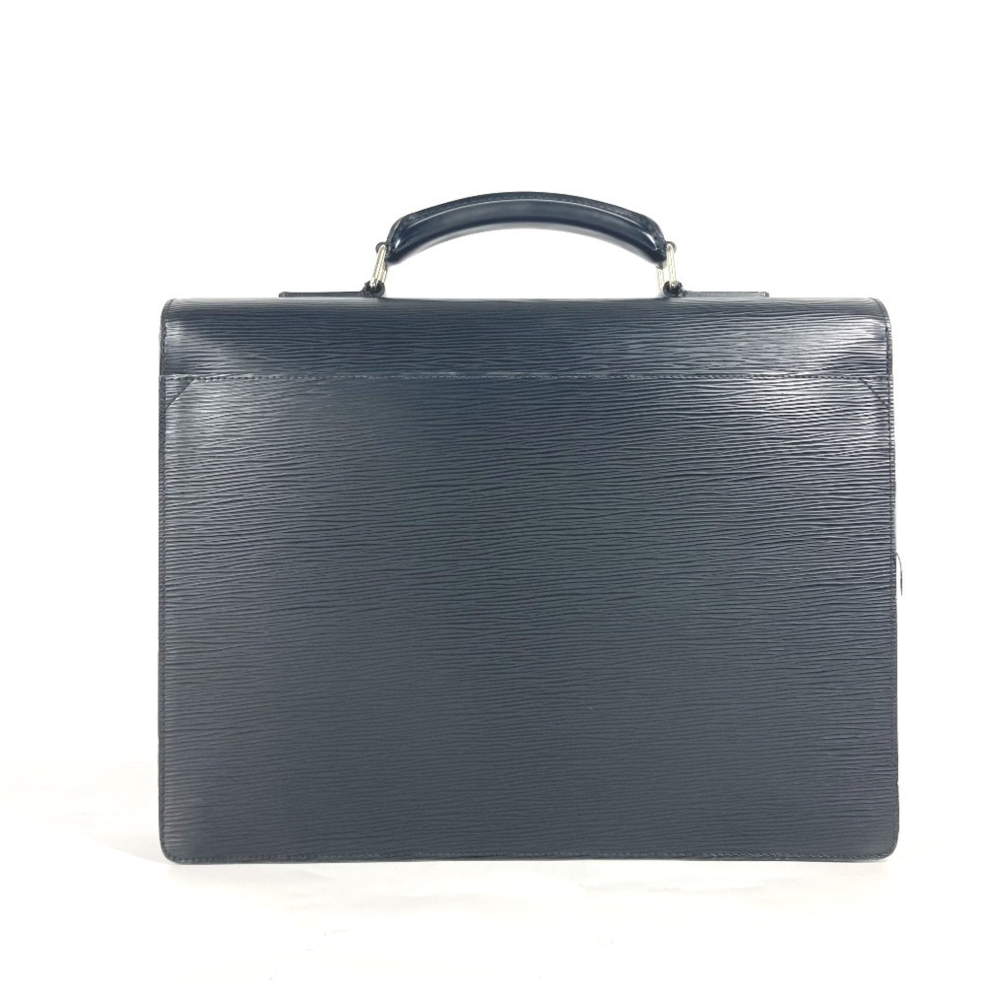 Louis Vuitton Black Noir Epi Leather Briefcase Handbag (Pre-Owned)