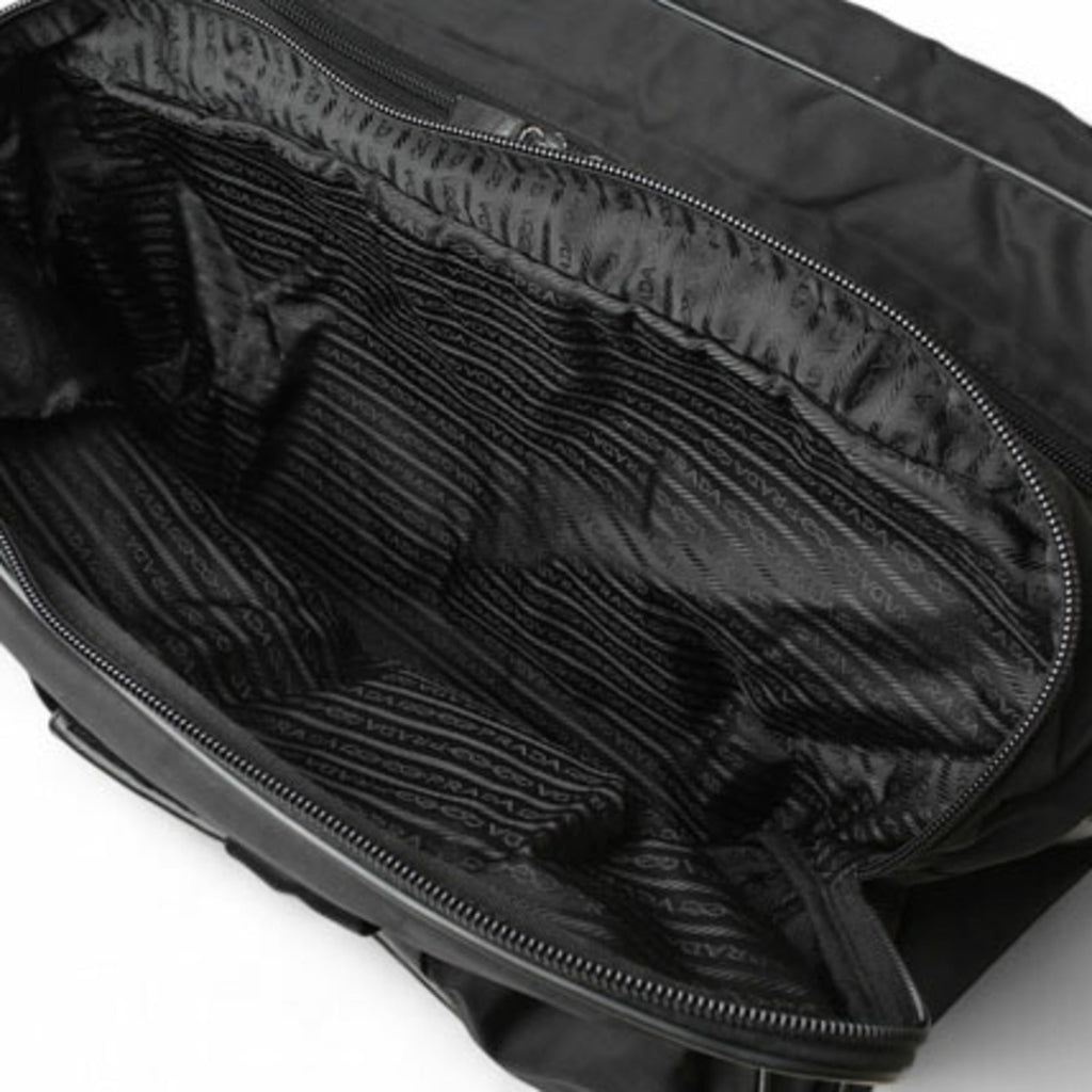Prada Black Nero Nylon Boston Bag Shoulder Bag (Pre-Owned)