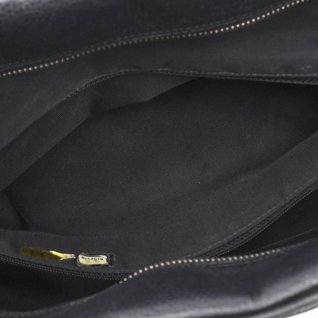 Chanel Black Grained Calfskin Handbag (Pre-Owned)