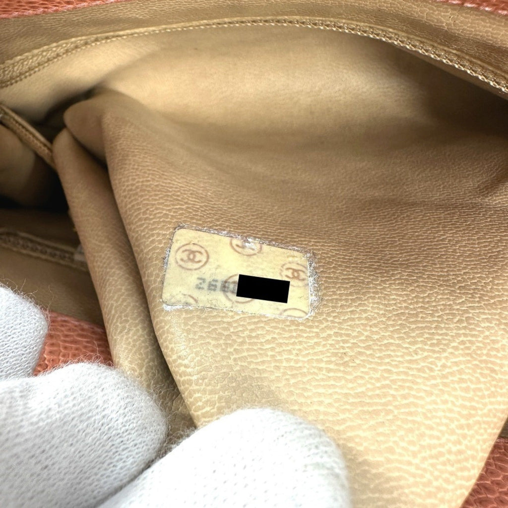Chanel Pink Grained Calfskin Shoulder Bag Tote Bag (Pre-Owned)