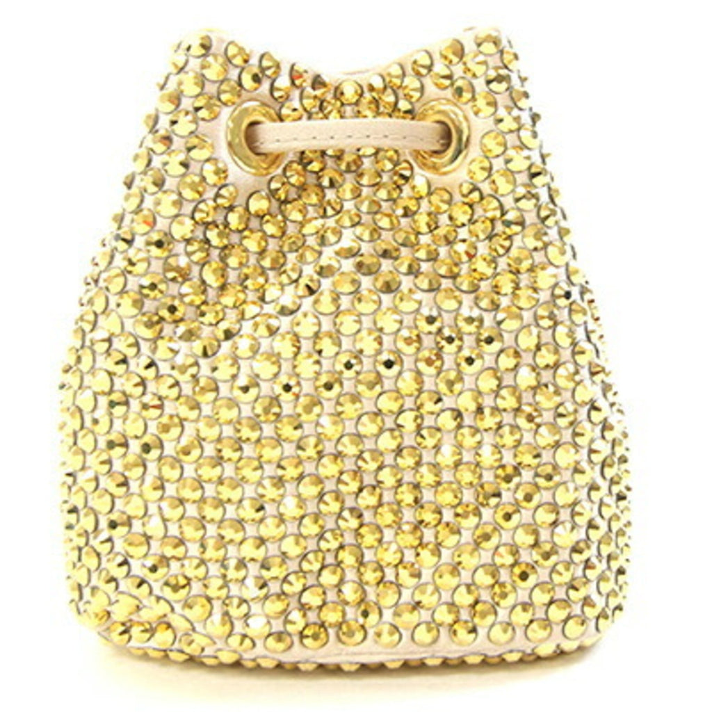 Prada Beige Gold Satin Pochette Shoulder Bag (Pre-Owned)