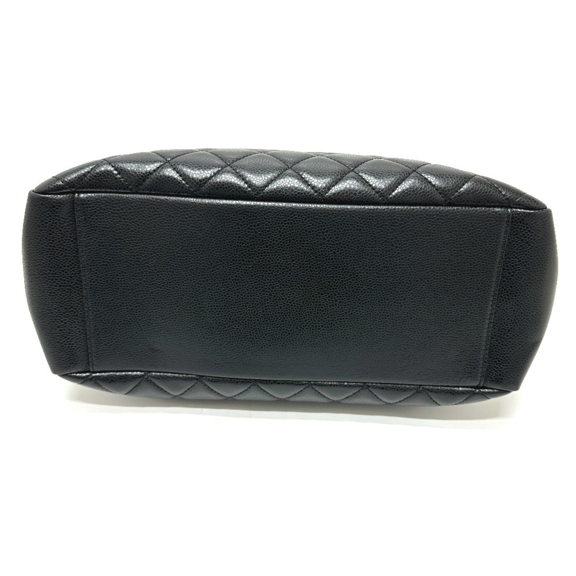 Chanel Black Grained Calfskin Handbag Tote Bag (Pre-Owned)