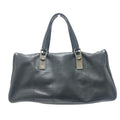 Chanel Black Grained Calfskin Boston Bag Handbag (Pre-Owned)