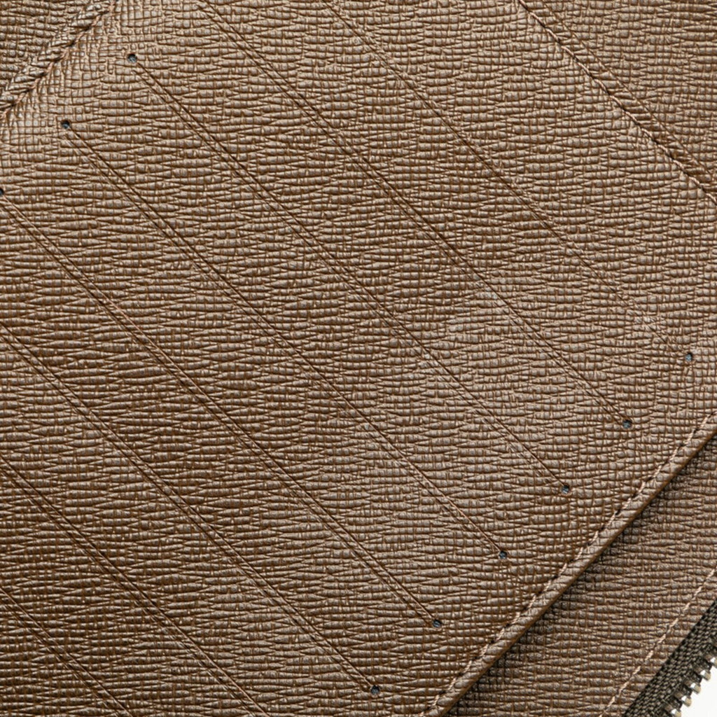 Louis Vuitton Brown Grizzly Leather Pvc Long Wallet (Bi-Fold) (Pre-Owned)