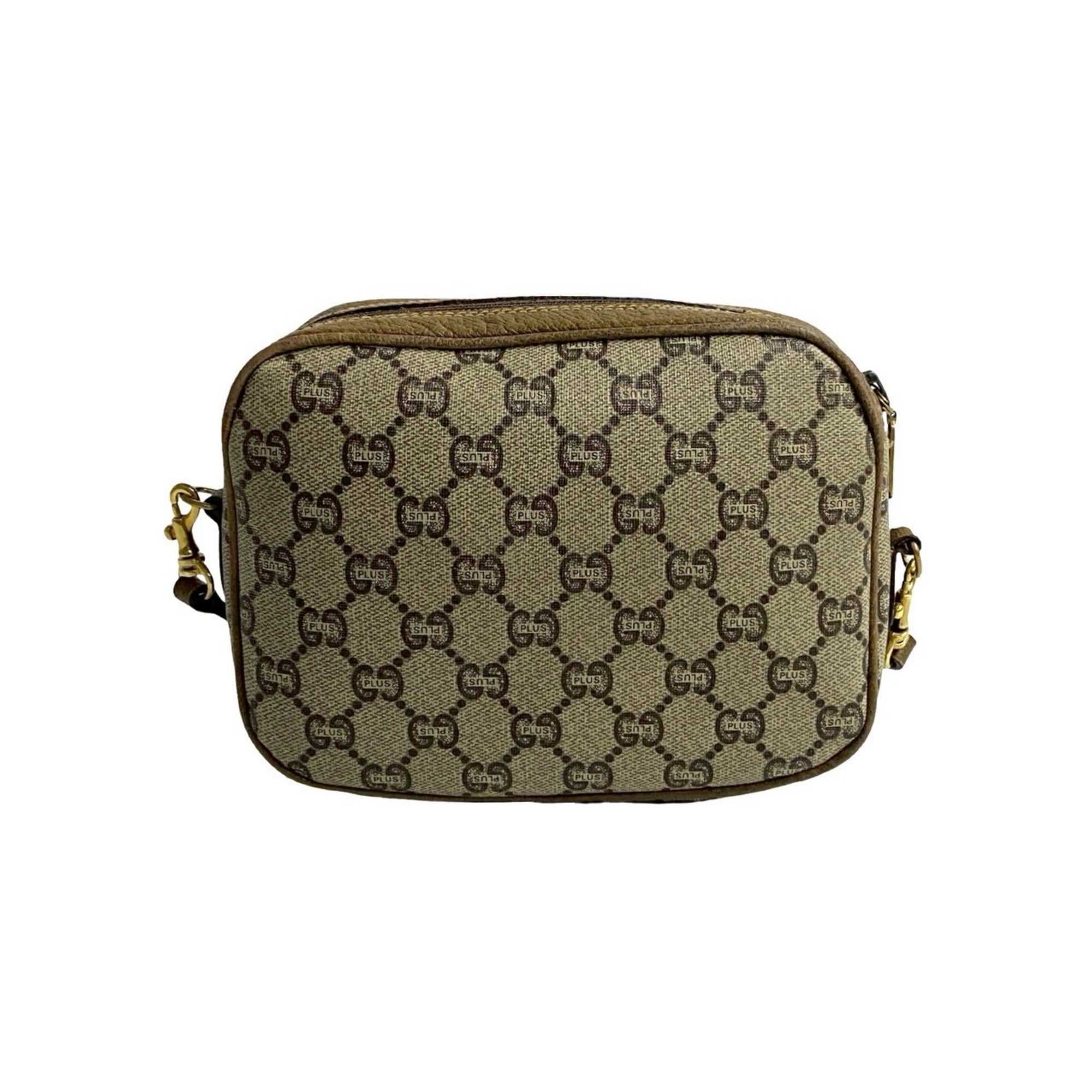 Gucci Brown Leather Pvc Pochette Shoulder Bag (Pre-Owned)