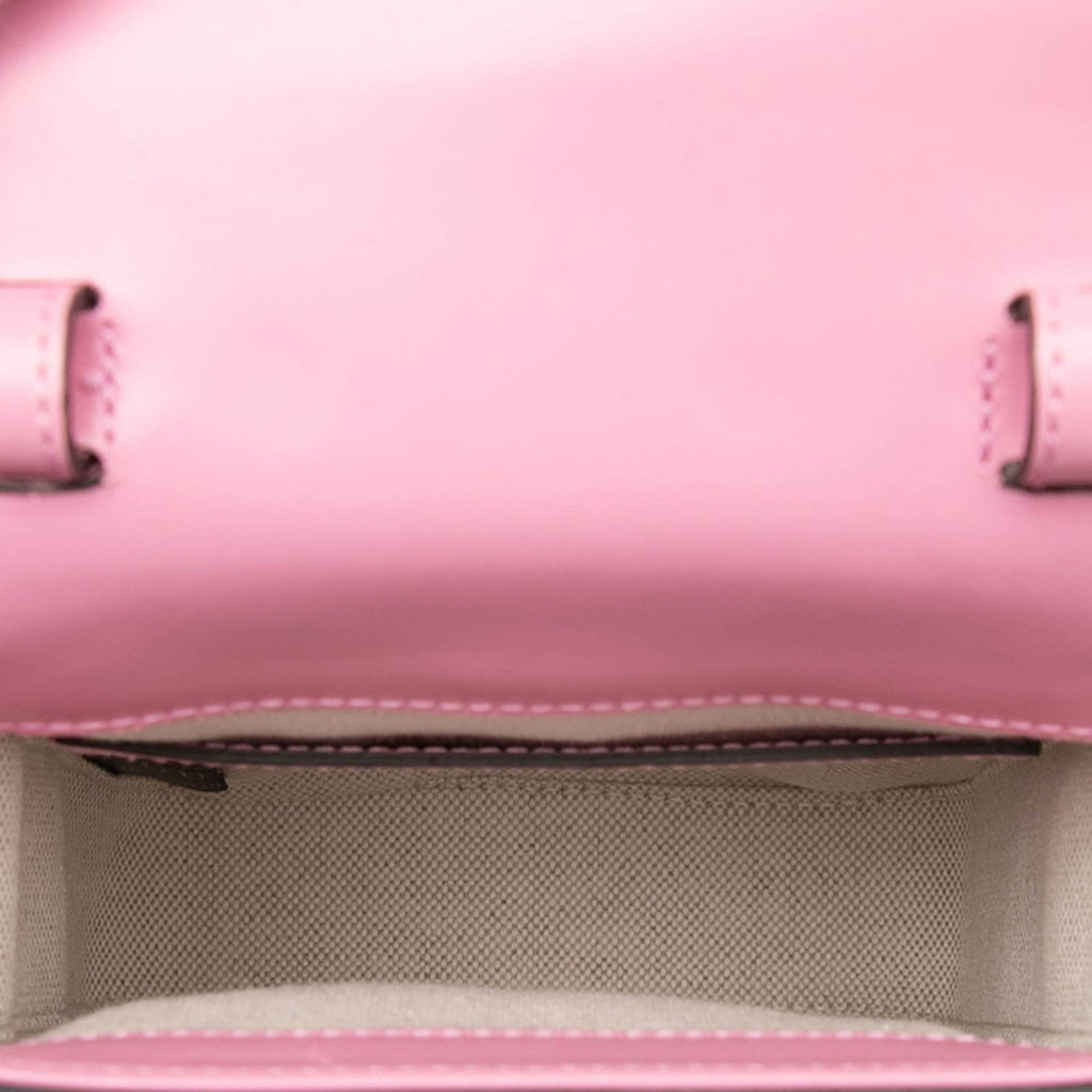 Gucci Pink Leather Backpack Handbag (Pre-Owned)