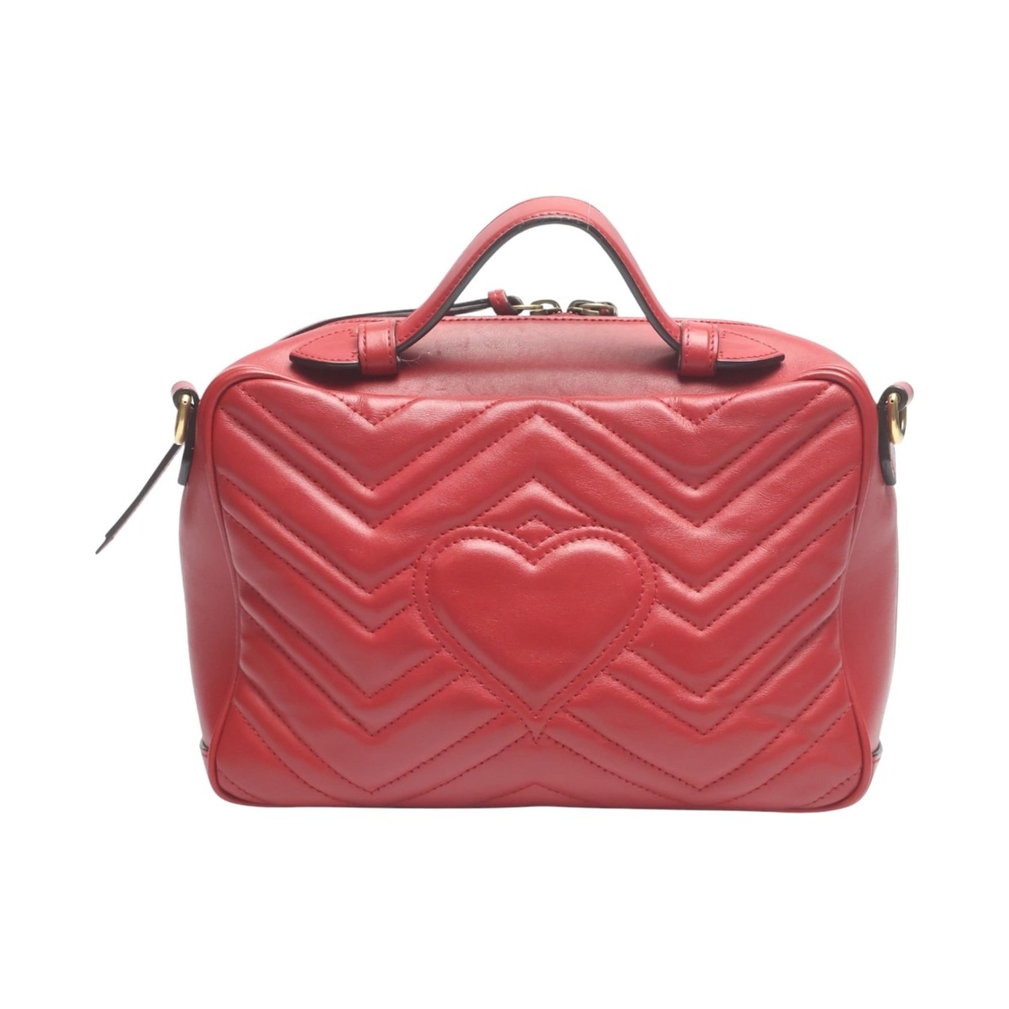 Gucci Red Color Leather Fanny Pack Sling Bag (Pre-Owned)