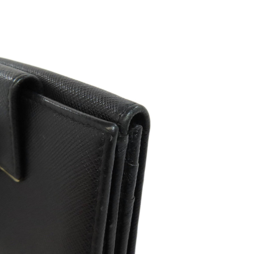 Prada Black Leather Wallet (Bi-Fold) (Pre-Owned)