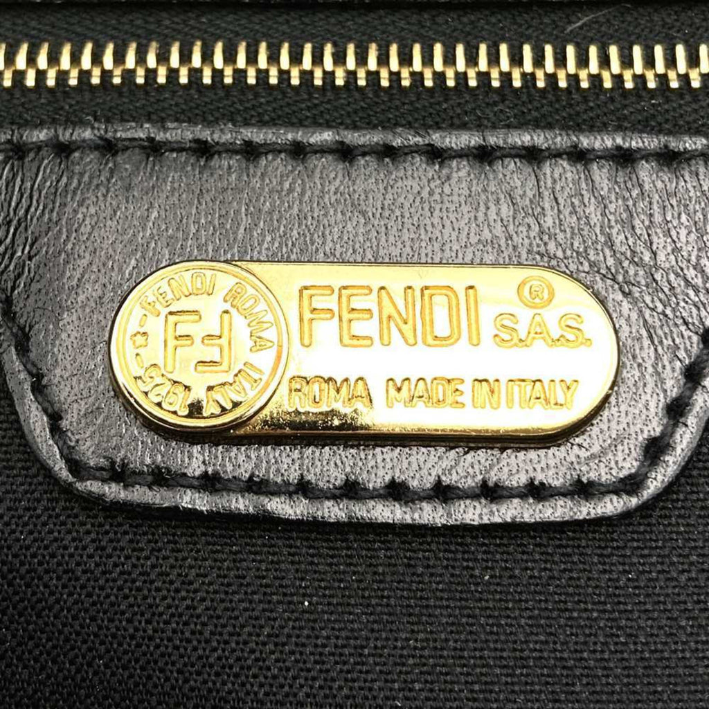 Fendi Black Nylon Leather Shoulder Bag (Pre-Owned)