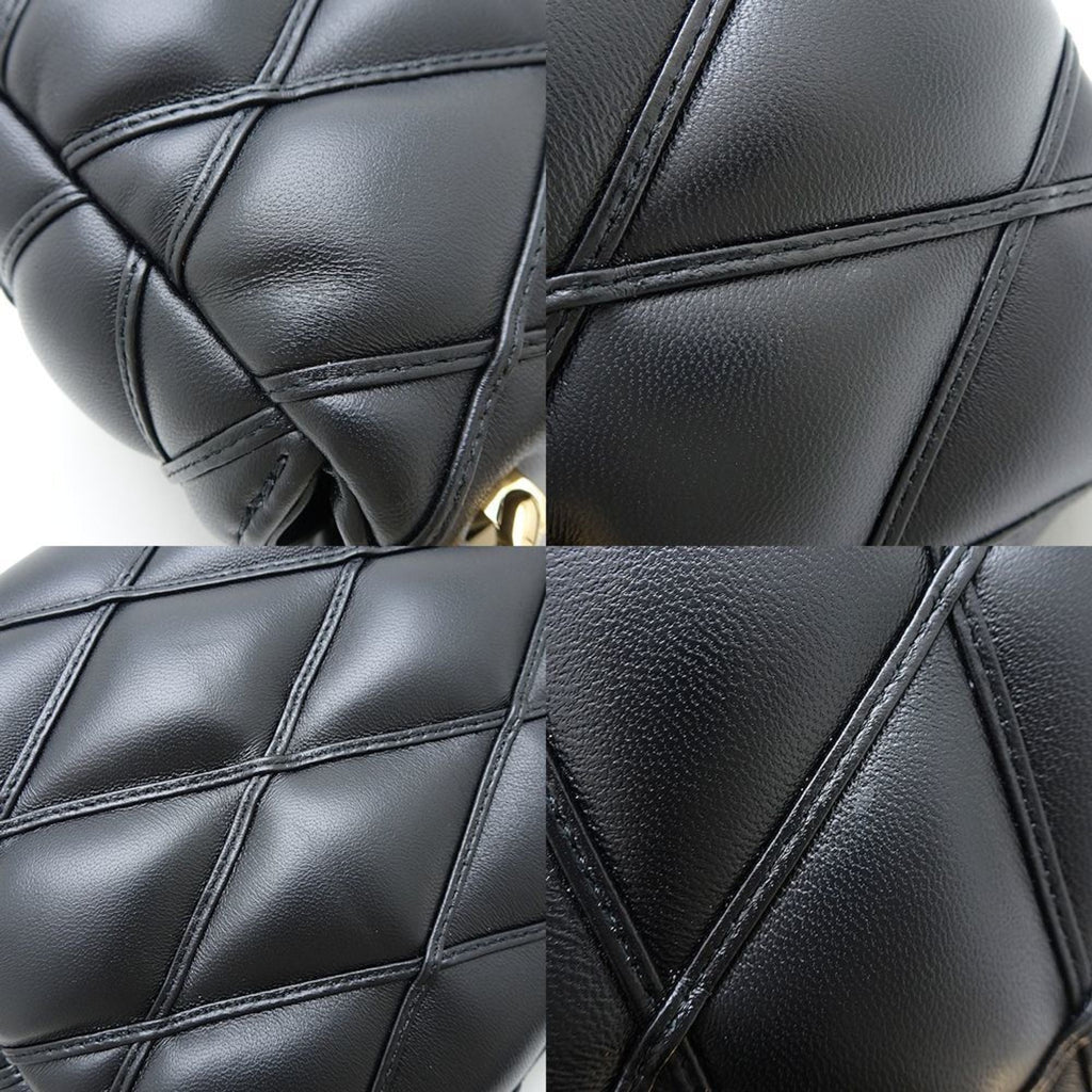 Louis Vuitton Noir Leather Shoulder Bag (Pre-Owned)