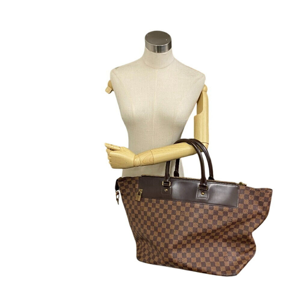 Louis Vuitton Damier Brown Red Color Leather Handbag (Pre-Owned)