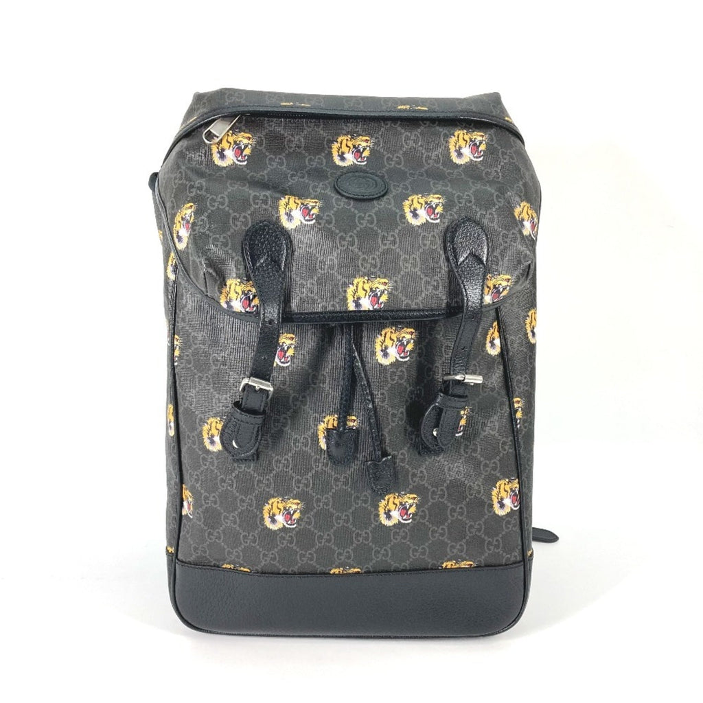 Gucci Black Gg Supreme Backpack (Pre-Owned)