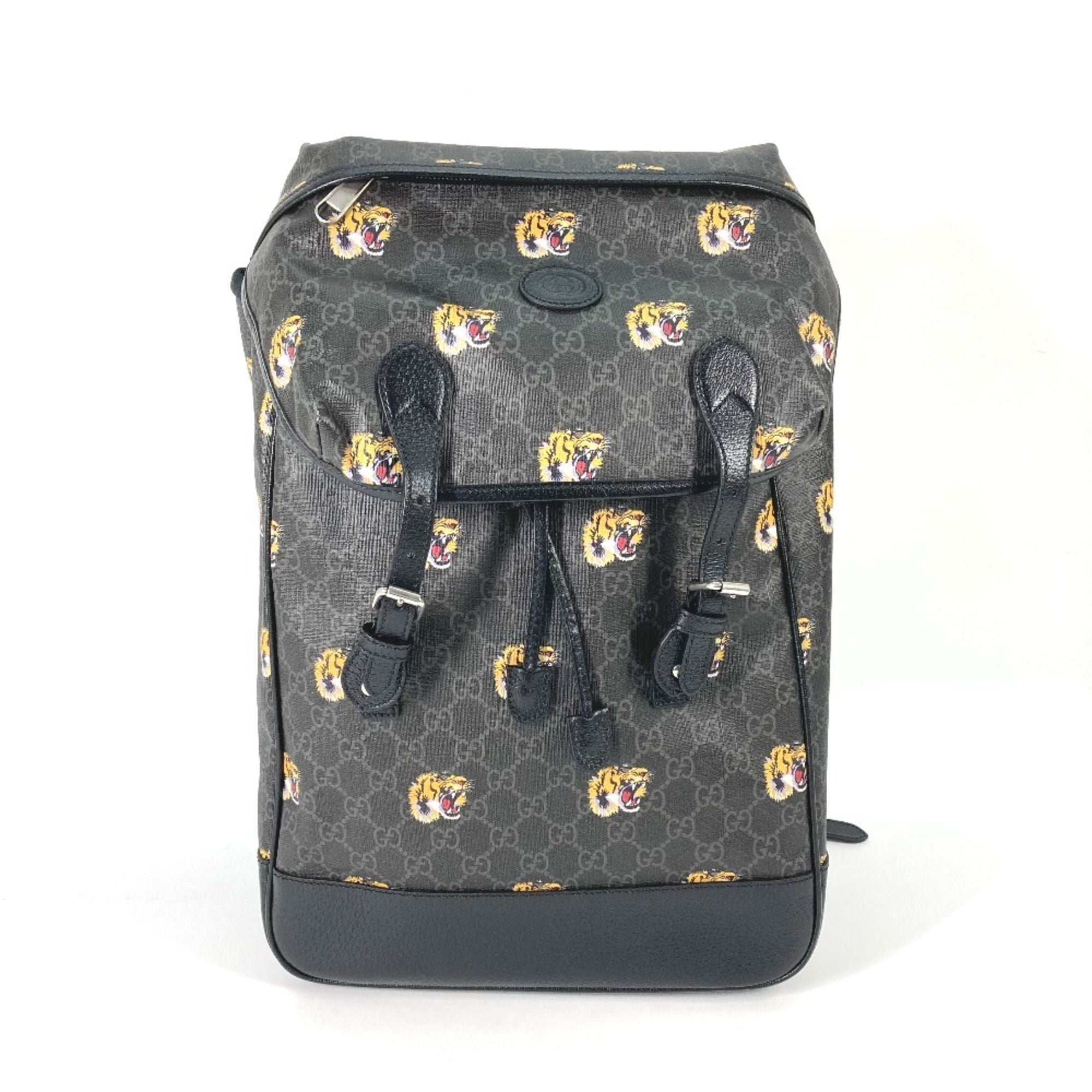 Gucci Black Gg Supreme Backpack (Pre-Owned)