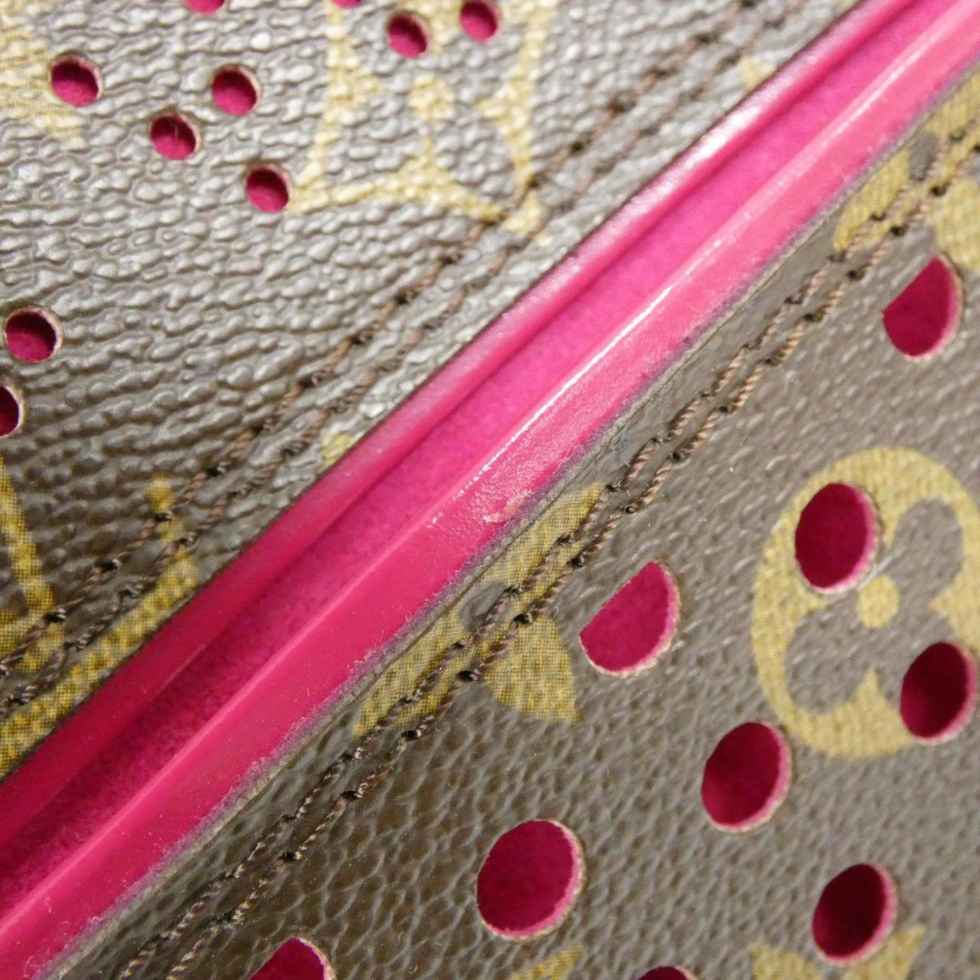 Louis Vuitton Monogram Perfo Fuchsia Marron Coated Canvas Shoulder Bag (Pre-Owned)