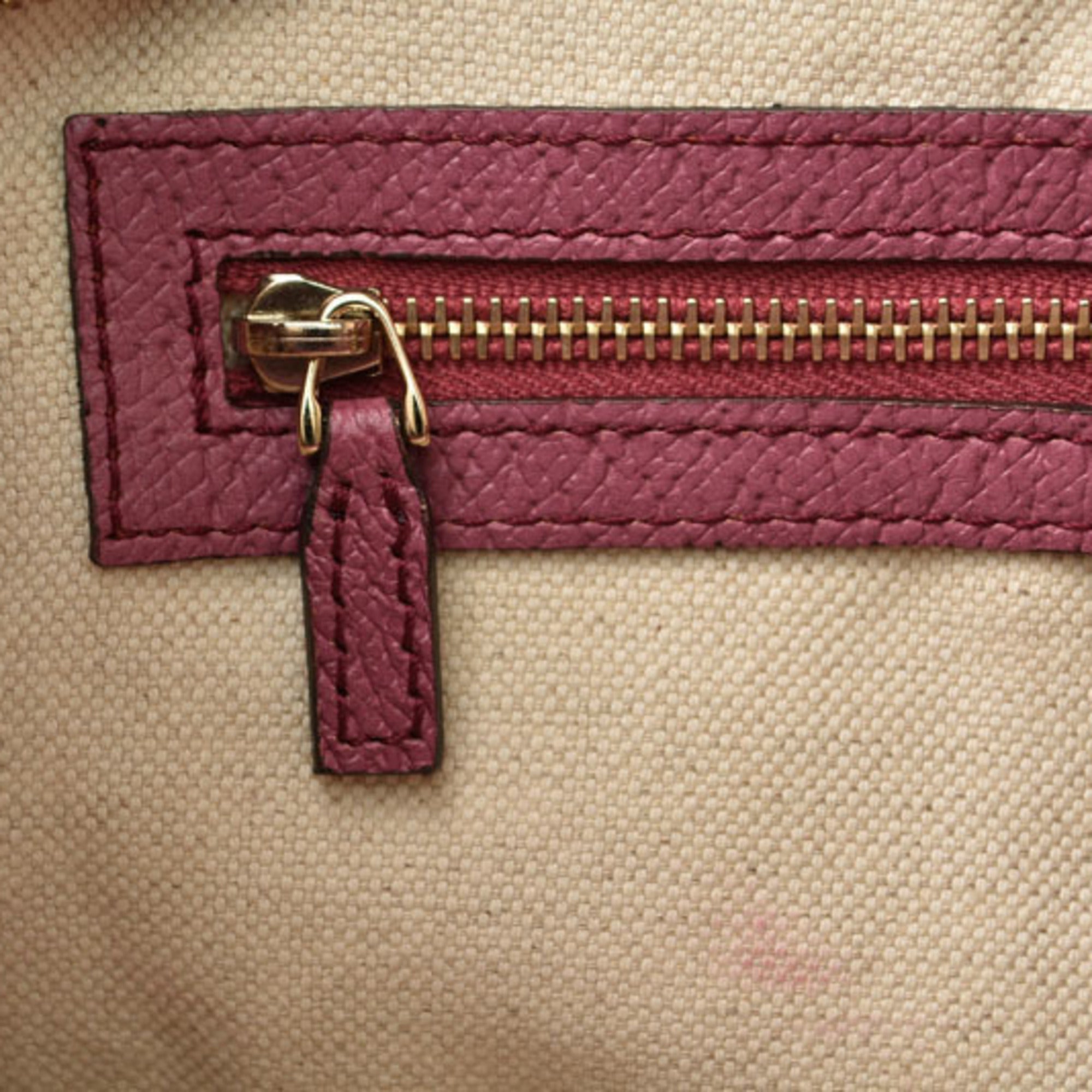 Gucci Beige Pink Gg Canvas Leather Handbag Shoulder Bag (Pre-Owned)