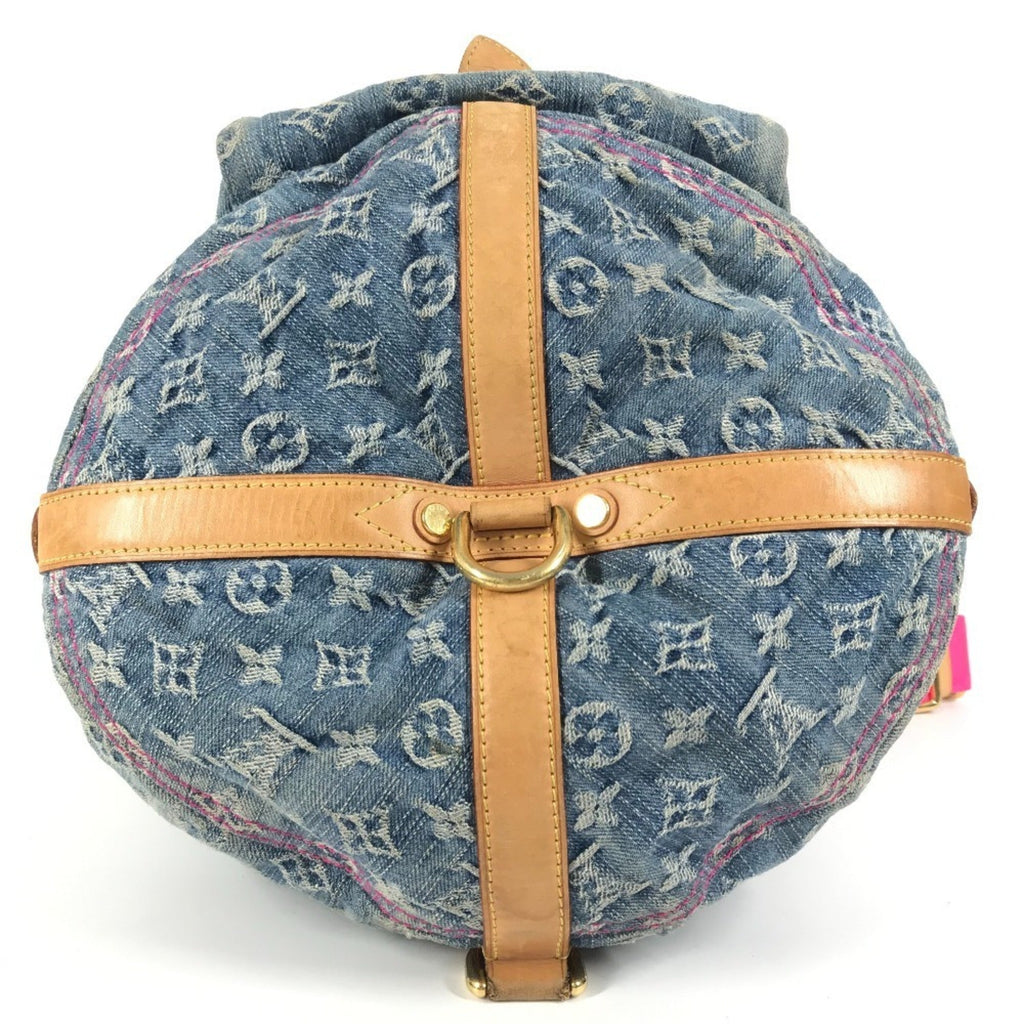 Louis Vuitton Monogram Denim Blue Pink Monogram Denim Shoulder Bag (Pre-Owned)