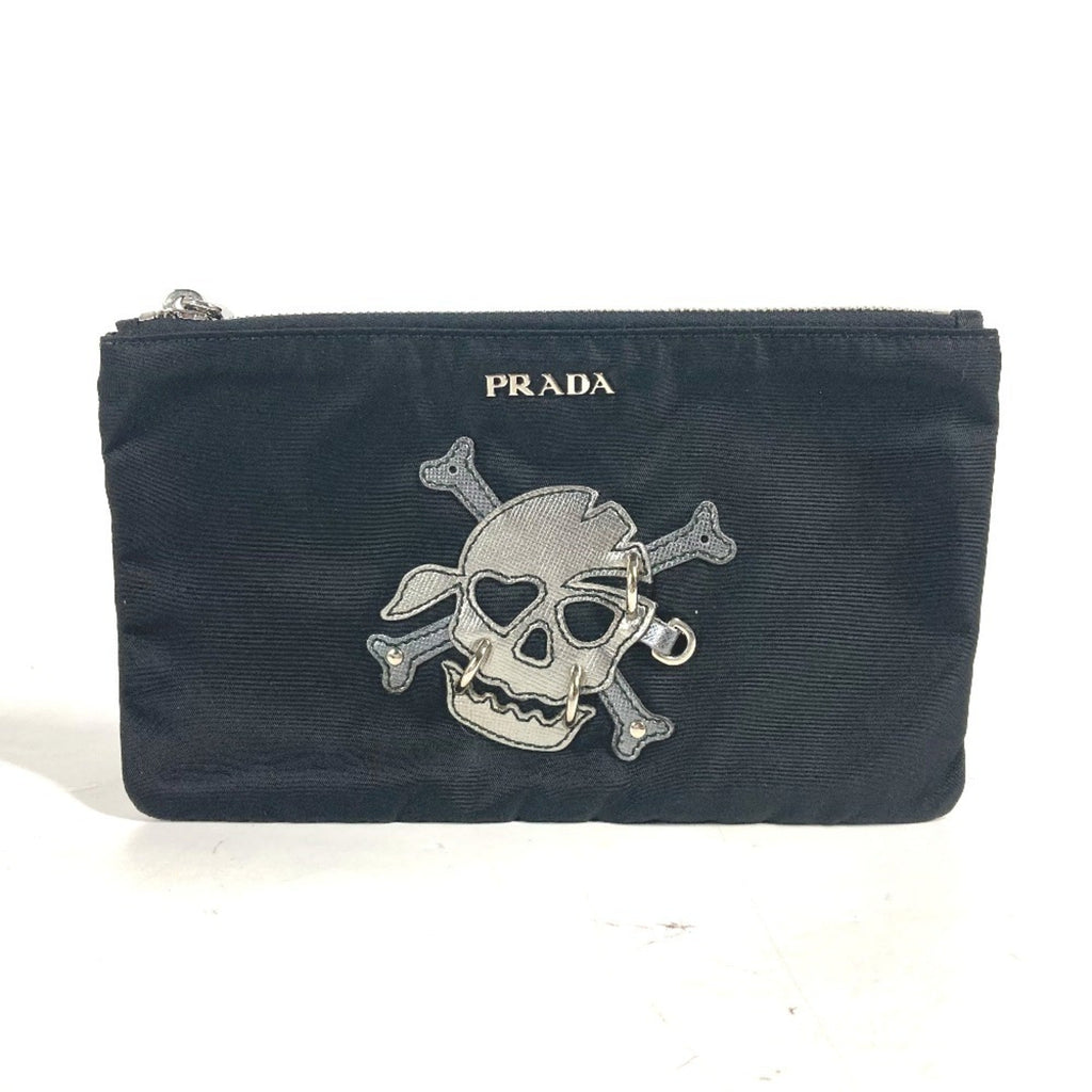 Prada Black Nylon Clutch Bag Pouch (Pre-Owned)