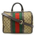 Gucci Beige Black Dark Brown Green Khaki Red Color Yellow Gg Canvas Handbag Shoulder Bag (Pre-Owned)