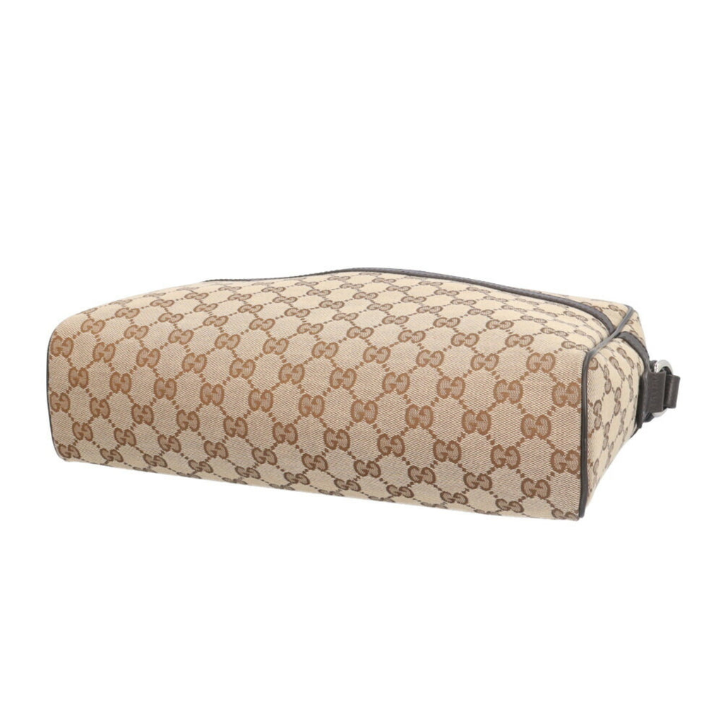 Gucci Gg Canvas Beige Brown Gg Canvas Shoulder Bag (Pre-Owned)