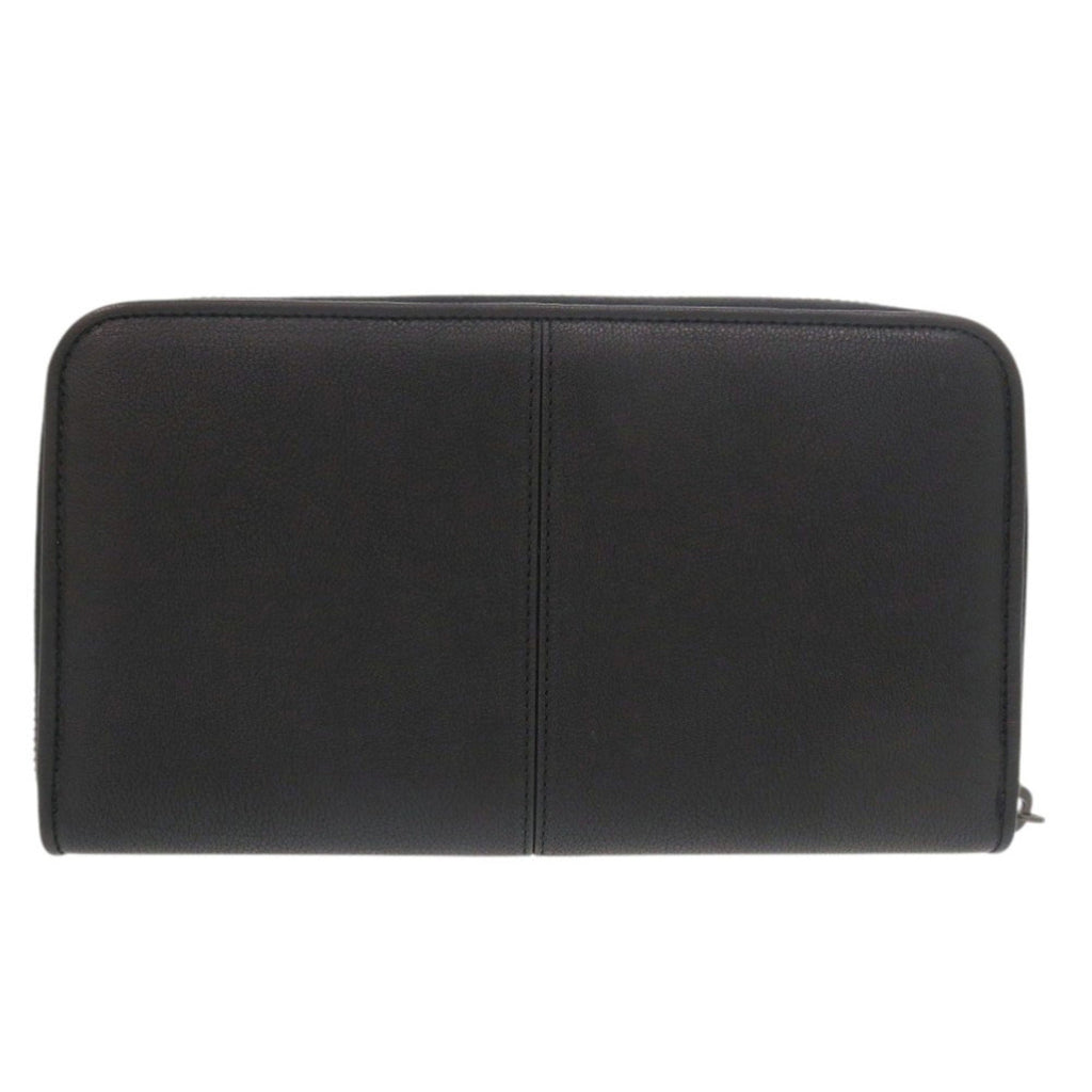 Bottega Veneta Black Leather Long Wallet (Bi-Fold) (Pre-Owned)