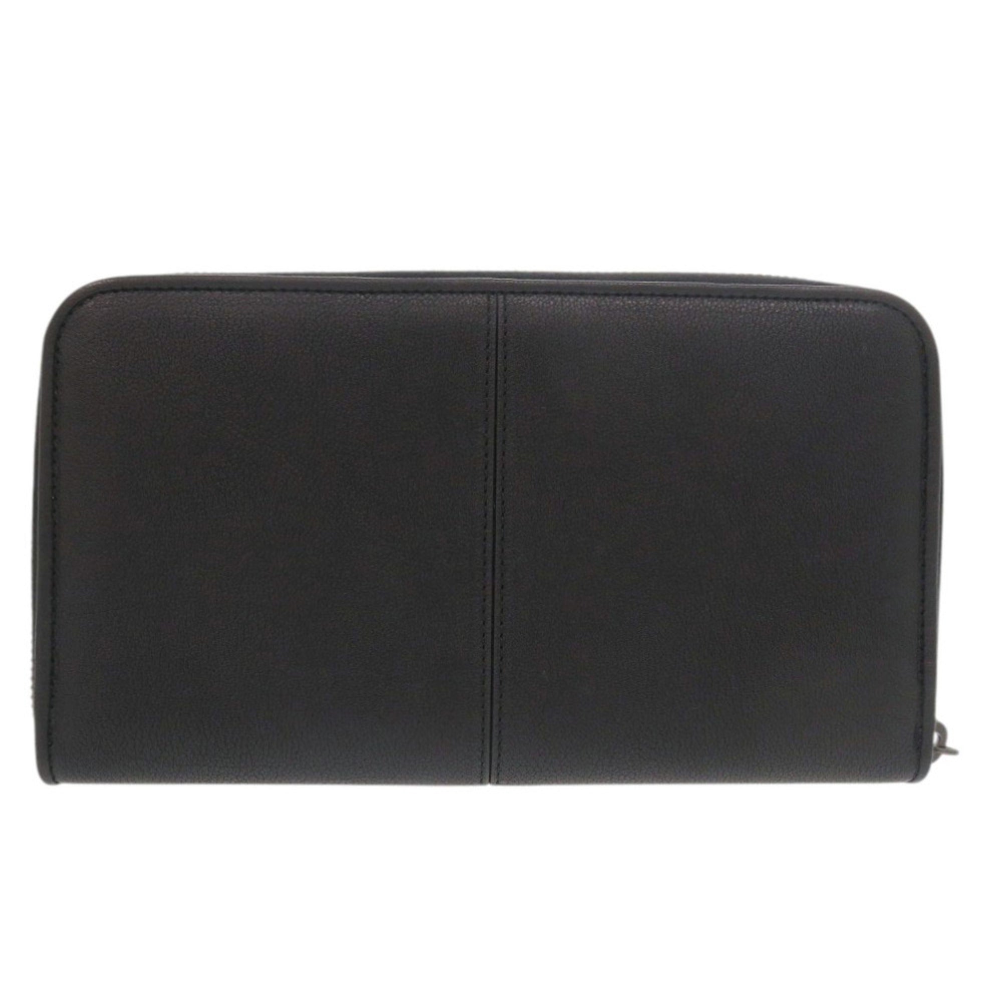 Bottega Veneta Black Leather Long Wallet (Bi-Fold) (Pre-Owned)