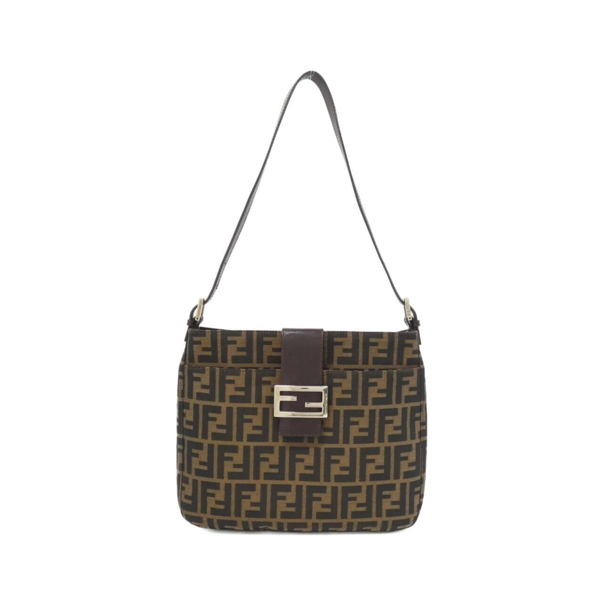 Fendi Brown Canvas Shoulder Bag (Pre-Owned)