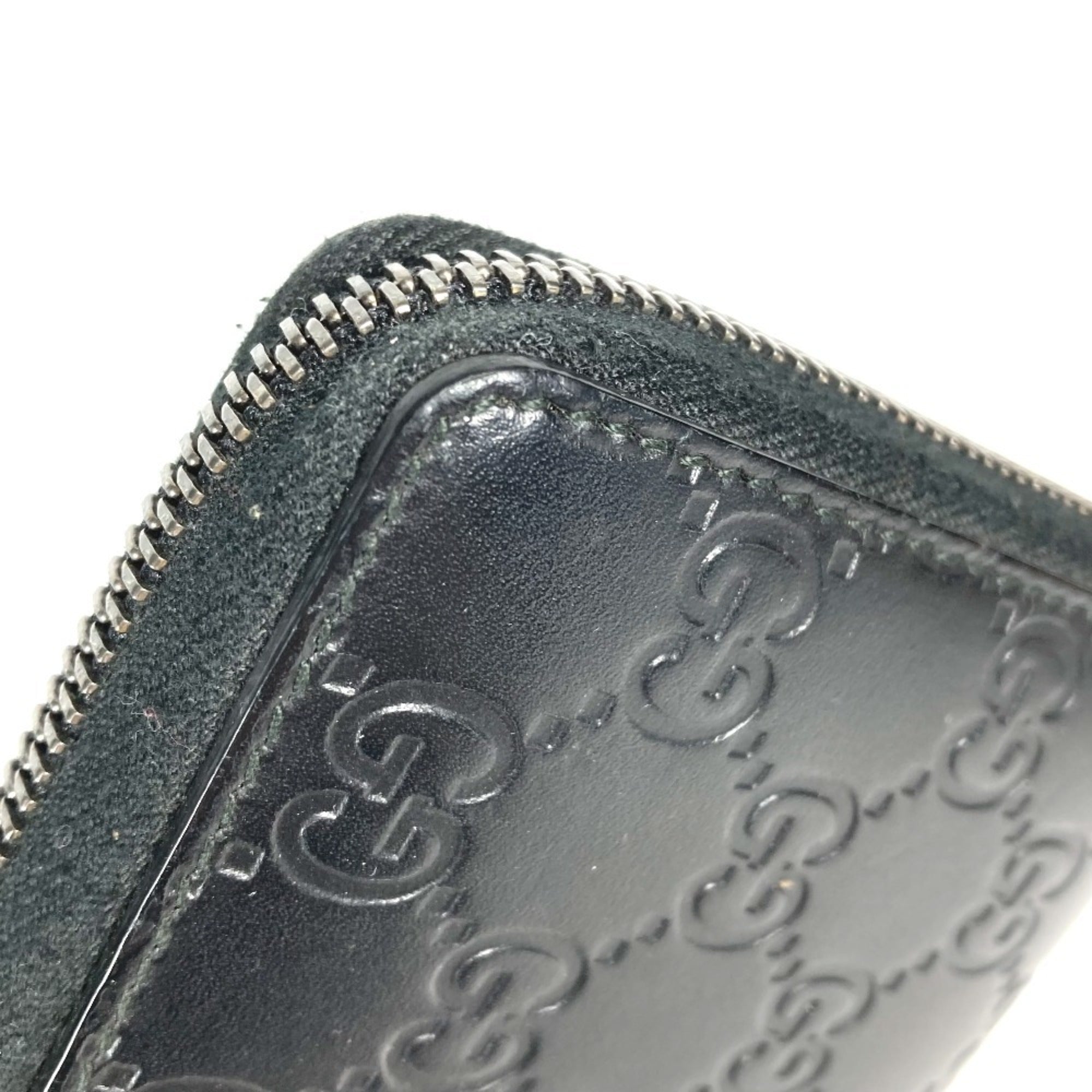 Gucci Black Leather Long Wallet (Bi-Fold) (Pre-Owned)