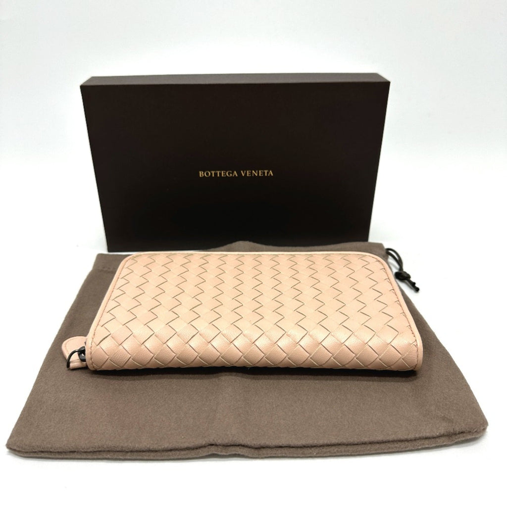 Bottega Veneta Pink Leather Long Wallet (Bi-Fold) (Pre-Owned)