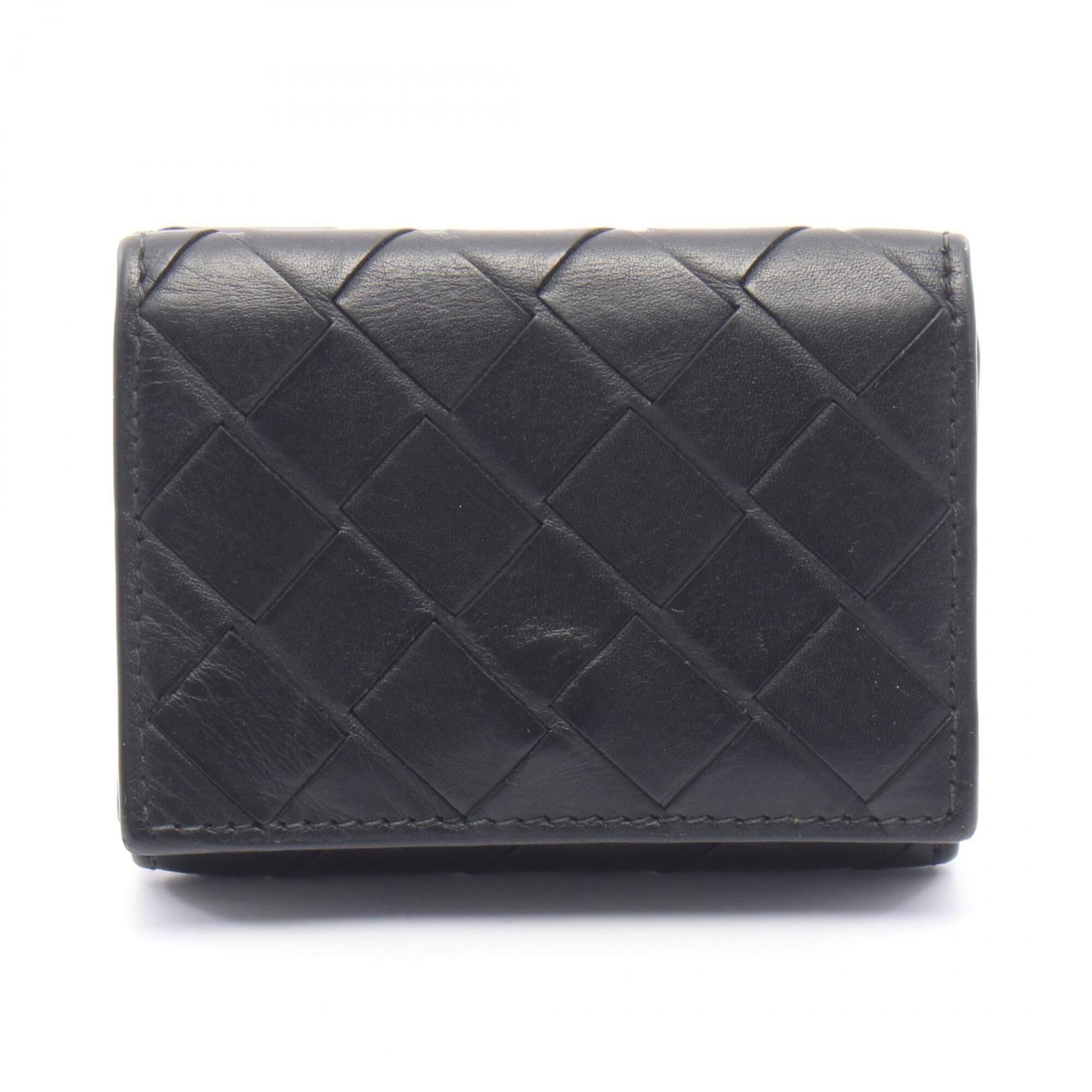 Bottega Veneta Black Intrecciato Wallet (Tri-Fold) (Pre-Owned)