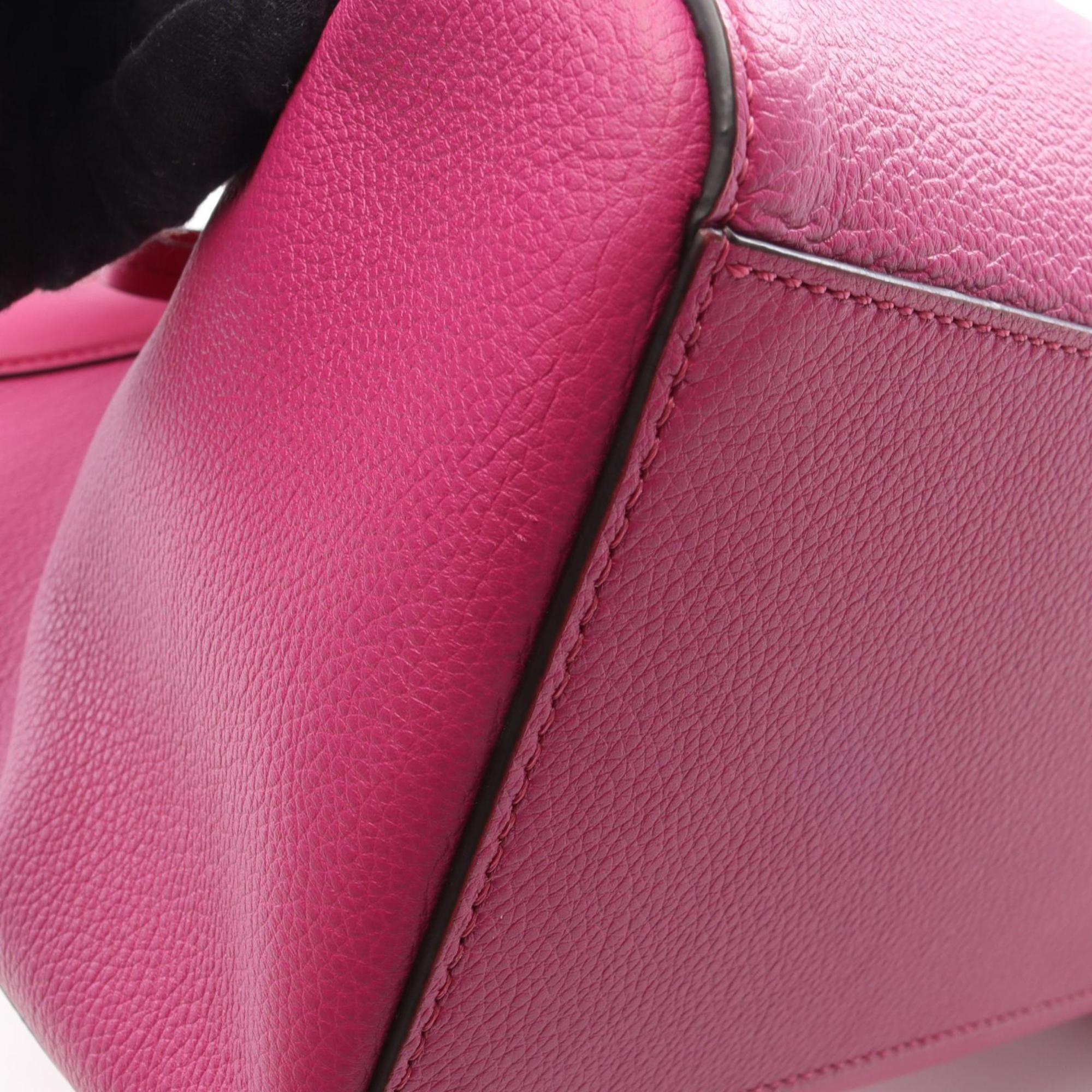 Fendi Pink Leather Tote Bag (Pre-Owned)