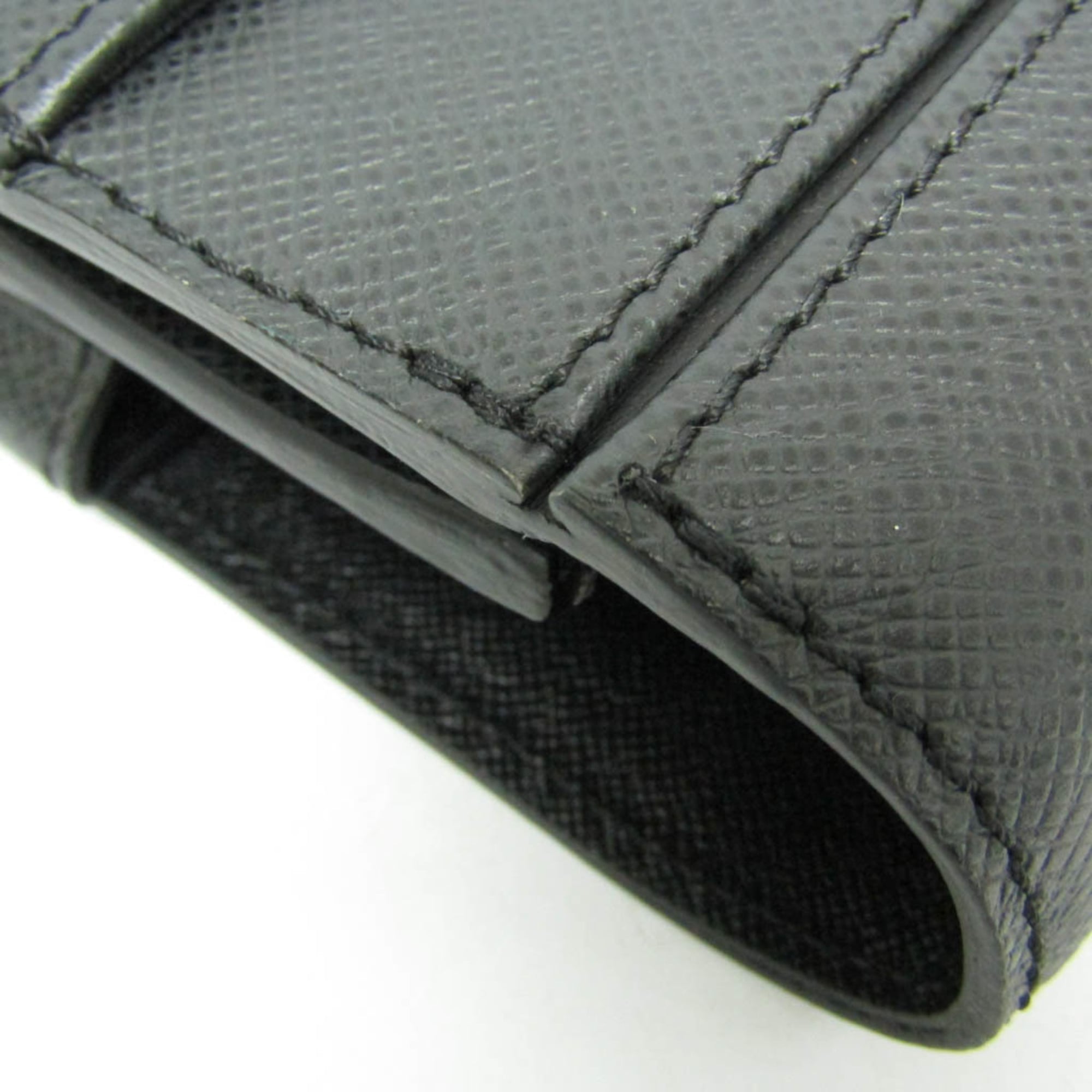 Louis Vuitton Robusto 1 Briefcase Taiga Leather Black Leather Briefcase Bag (Pre-Owned)
