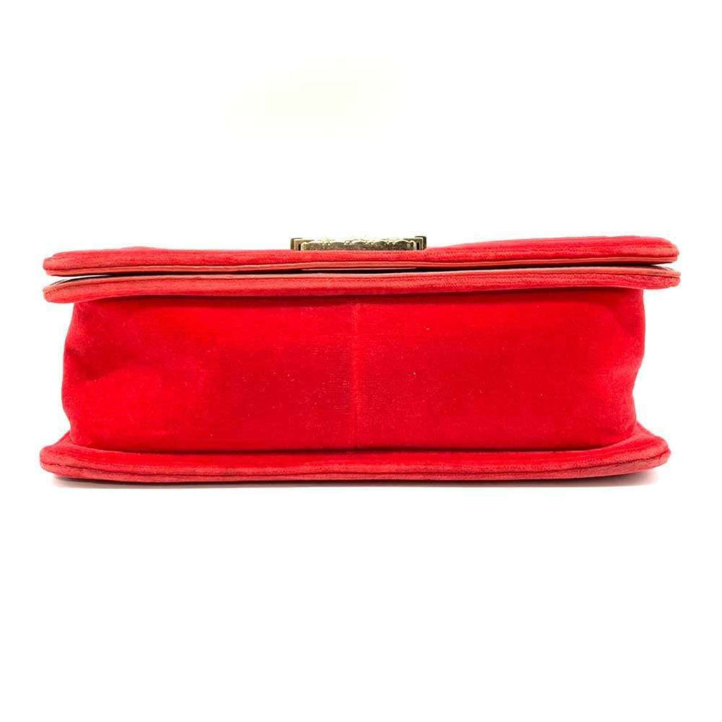 Chanel Green Red Color Canvas Shoulder Bag (Pre-Owned)