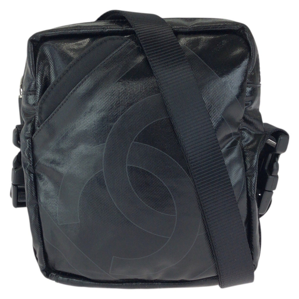 Chanel Black Coated Canvas Shoulder Bag (Pre-Owned)