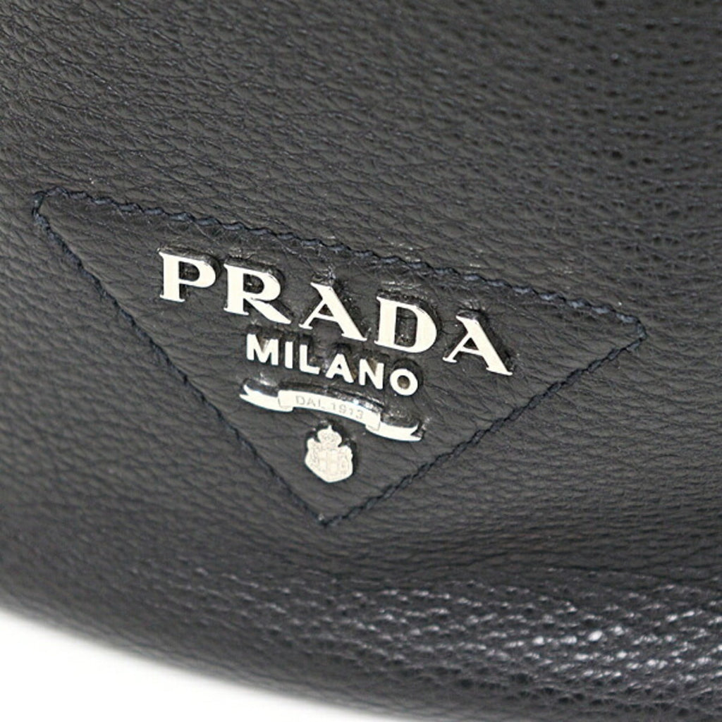 Prada Black Nero Leather Shoulder Bag (Pre-Owned)