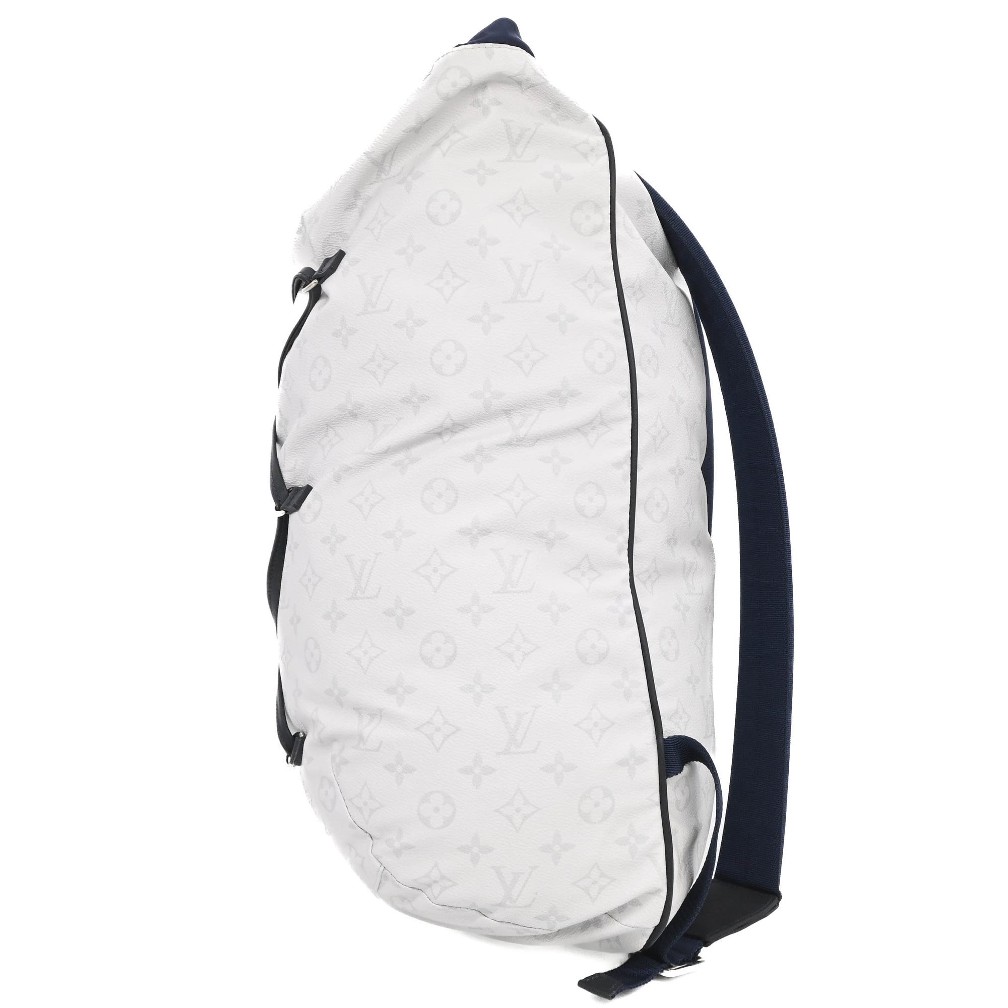 Louis Vuitton Navy White Canvas Backpack (Pre-Owned)