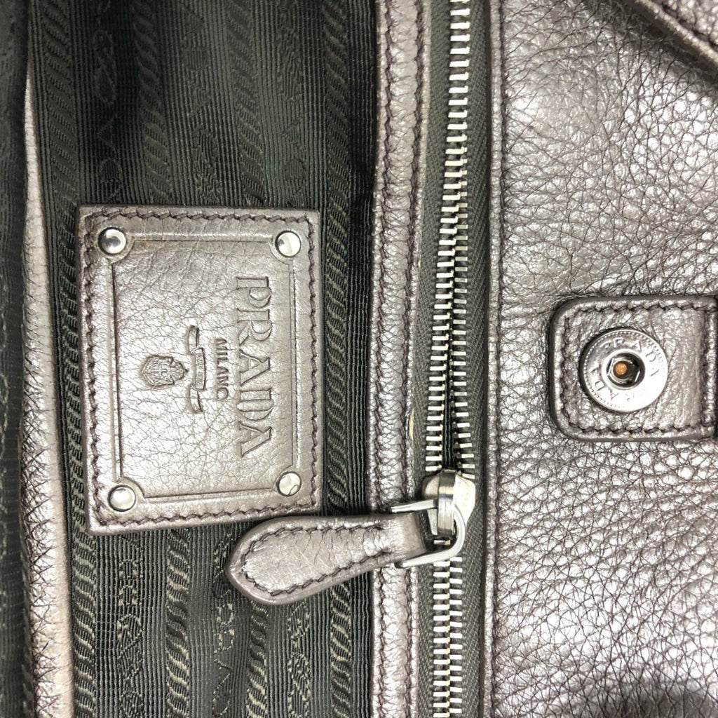 Prada Brown Leather Tote Bag (Pre-Owned)
