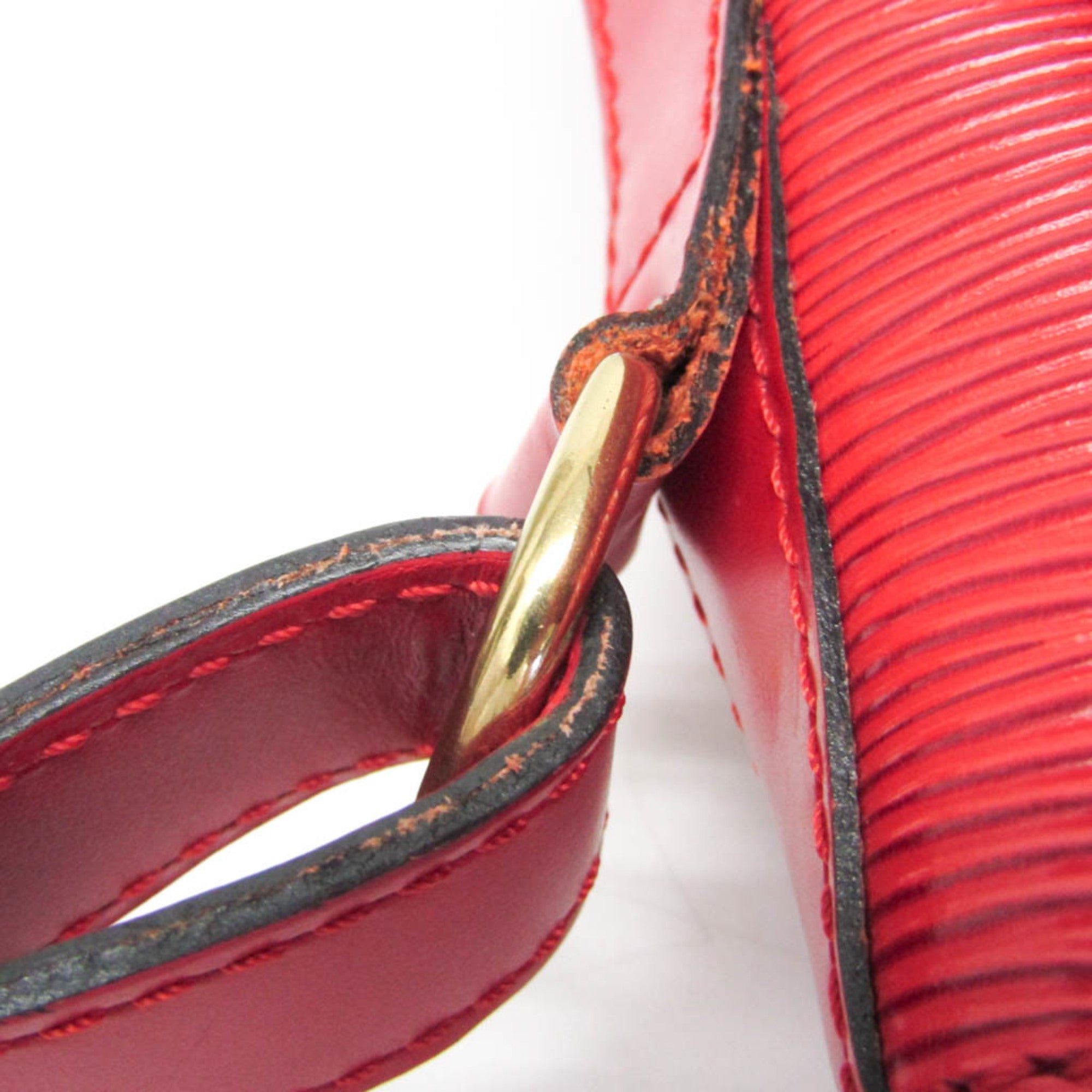 Louis Vuitton Petit Noe Handbag Epi Leather Red Leather Shoulder Bag Bag (Pre-Owned)
