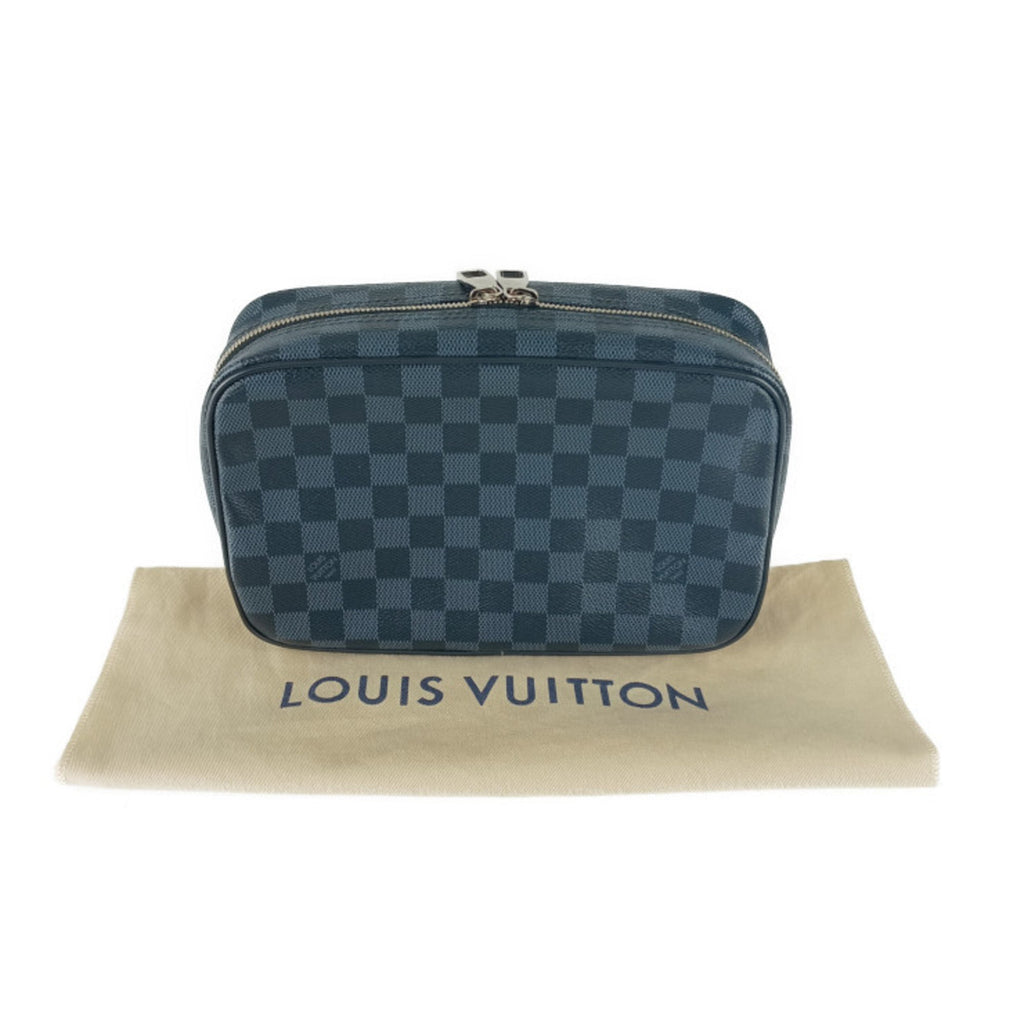 Louis Vuitton Damier Cobalt Navy Canvas Clutch Bag Pouch (Pre-Owned)