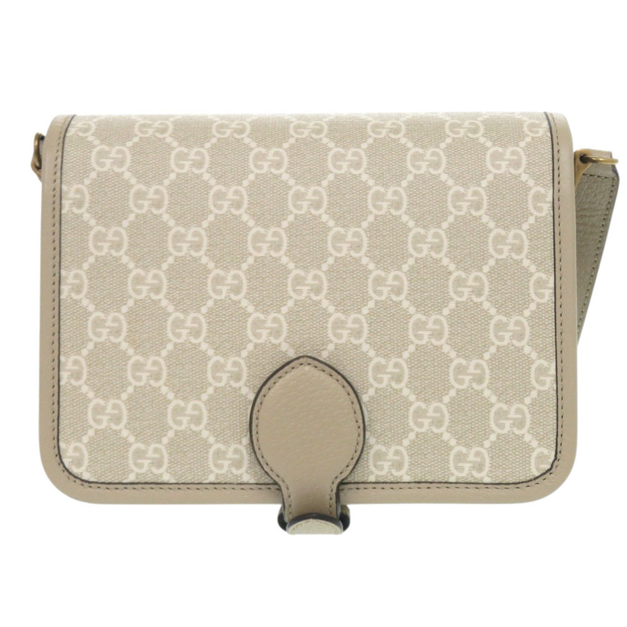 Gucci Beige Gg Supreme Shoulder Bag (Pre-Owned)
