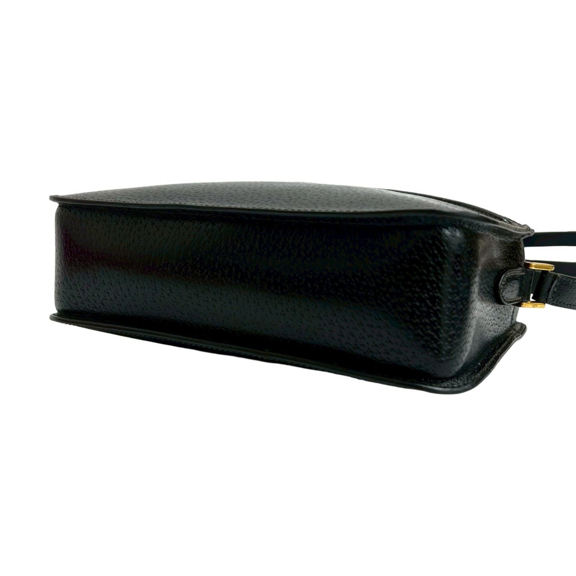 Gucci Black Leather Pochette Shoulder Bag (Pre-Owned)