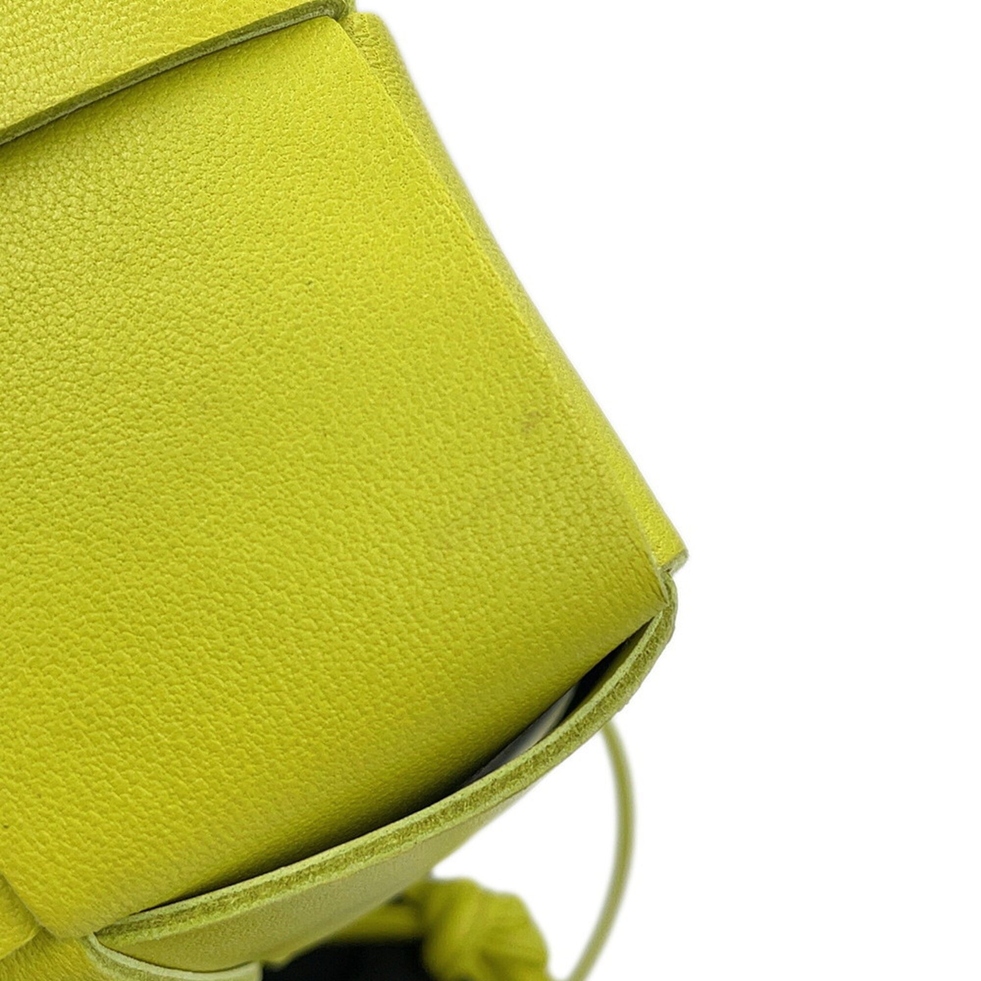 Bottega Veneta Yellow Leather Handbag Shoulder Bag (Pre-Owned)